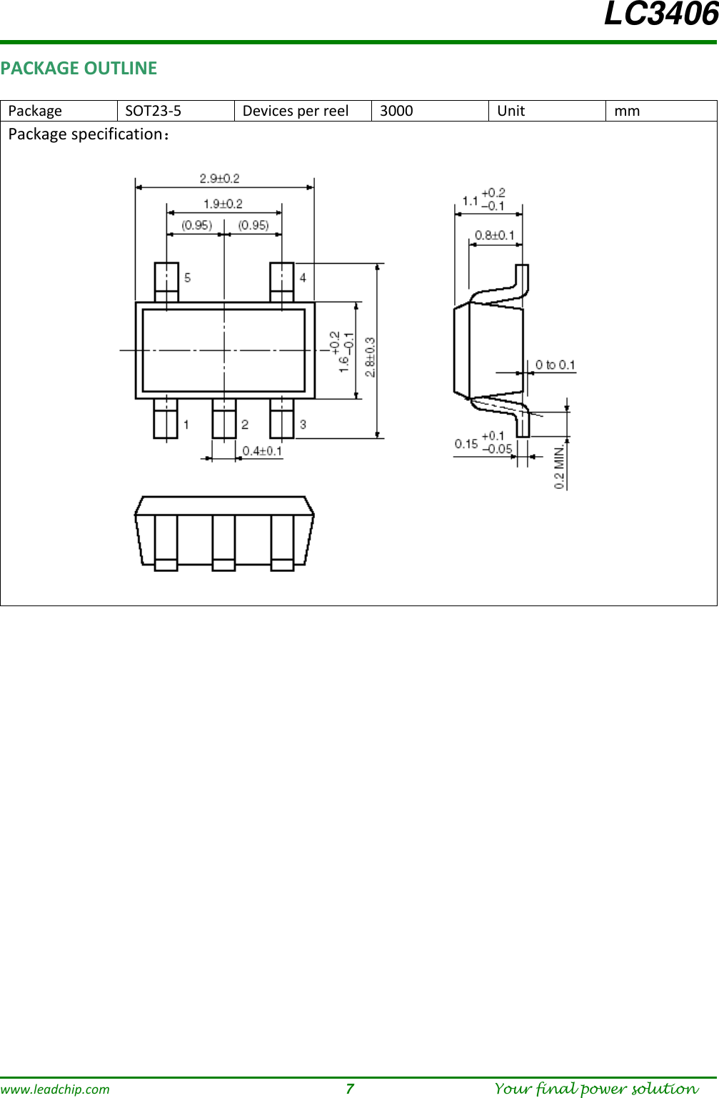 Page 7 of 8 - LC3406 - Datasheet. Www.s-manuals.com. Leadchip