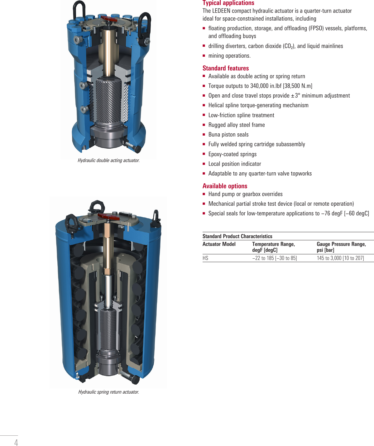 Page 4 of 8 - LEDEEN HS Series Compact Actuators Ledeen-hs-series-compact-actuator-brochure