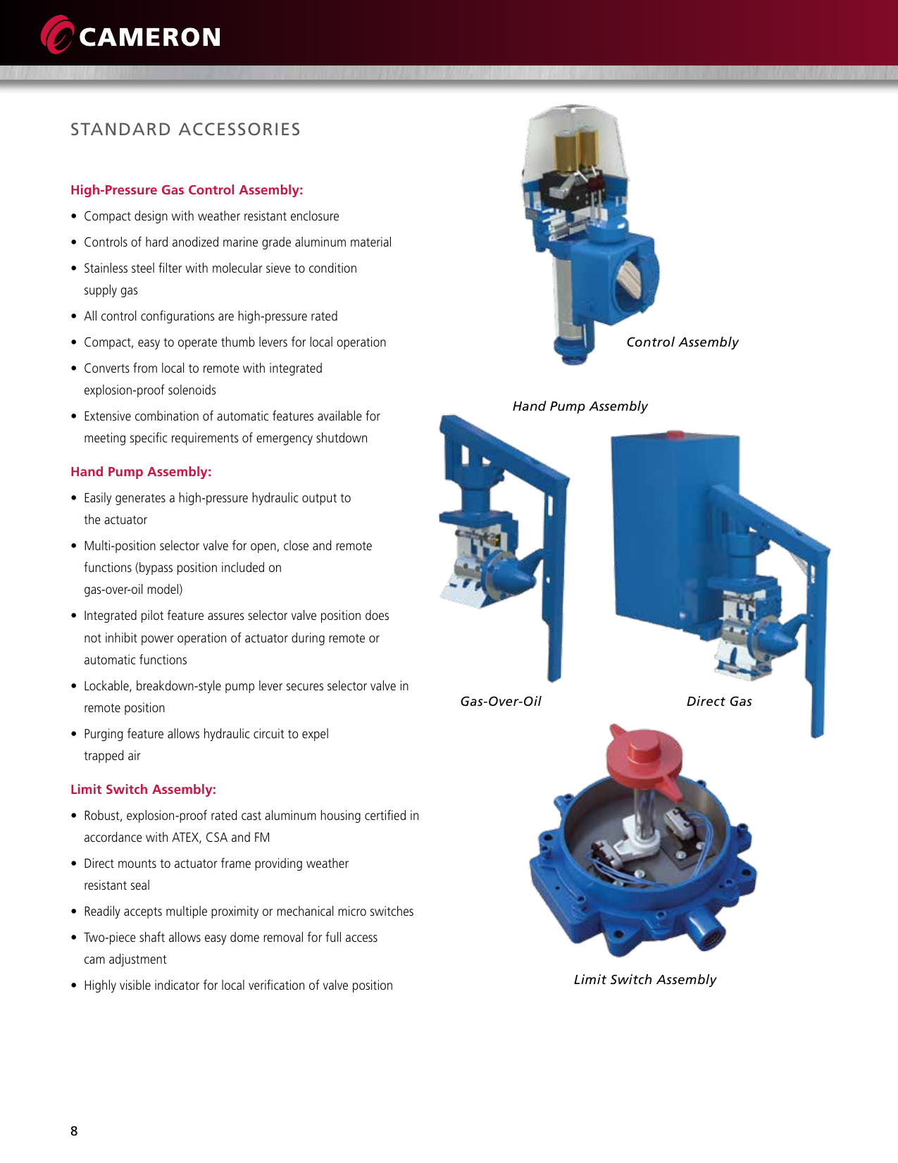 Page 8 of 12 - LEDEEN SY Series Gas-Over-Oil & Direct Gas Actuators Brochure Ledeen-sy-series-dg-goo-brochure