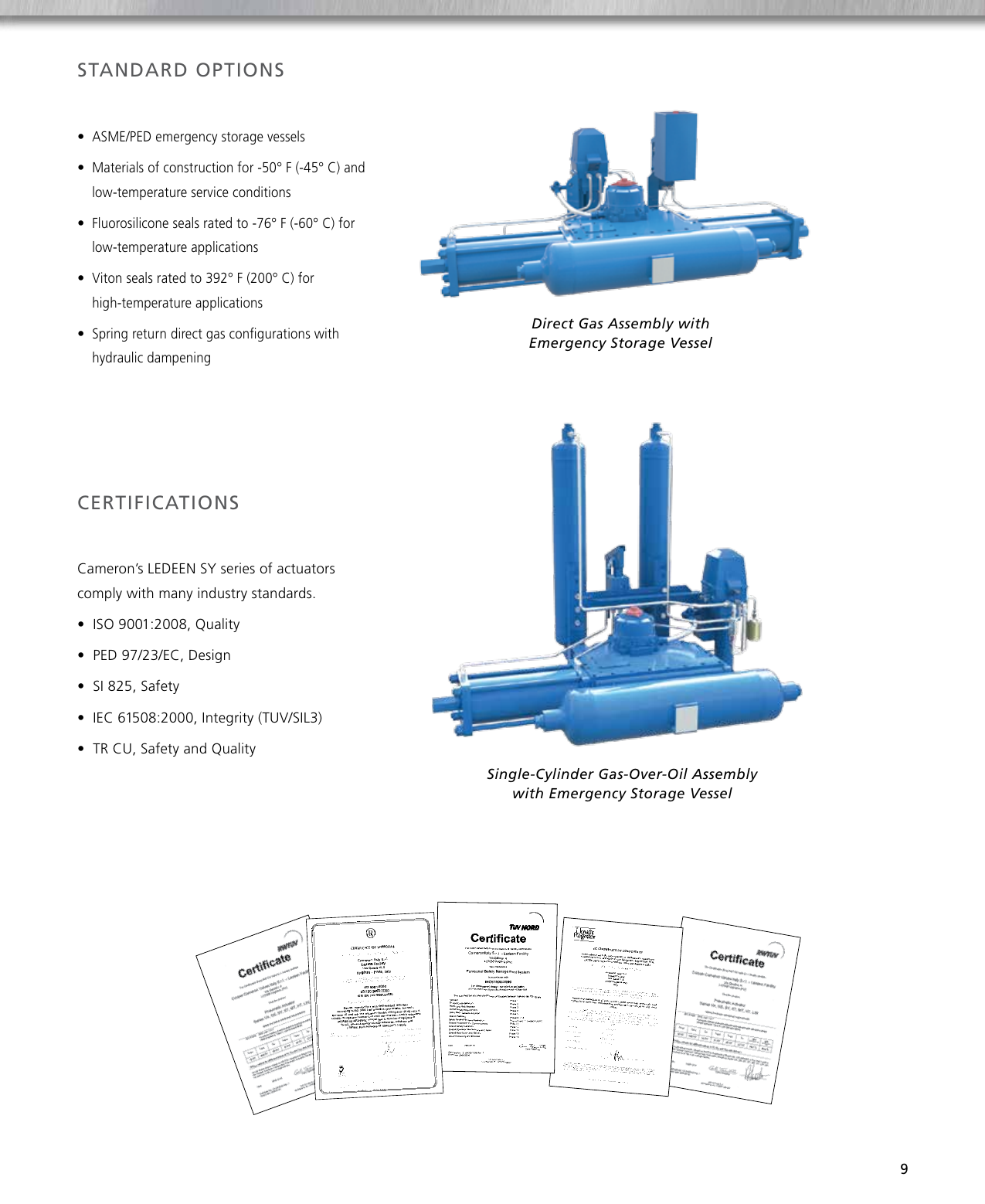 Page 9 of 12 - LEDEEN SY Series Gas-Over-Oil & Direct Gas Actuators Brochure Ledeen-sy-series-dg-goo-brochure