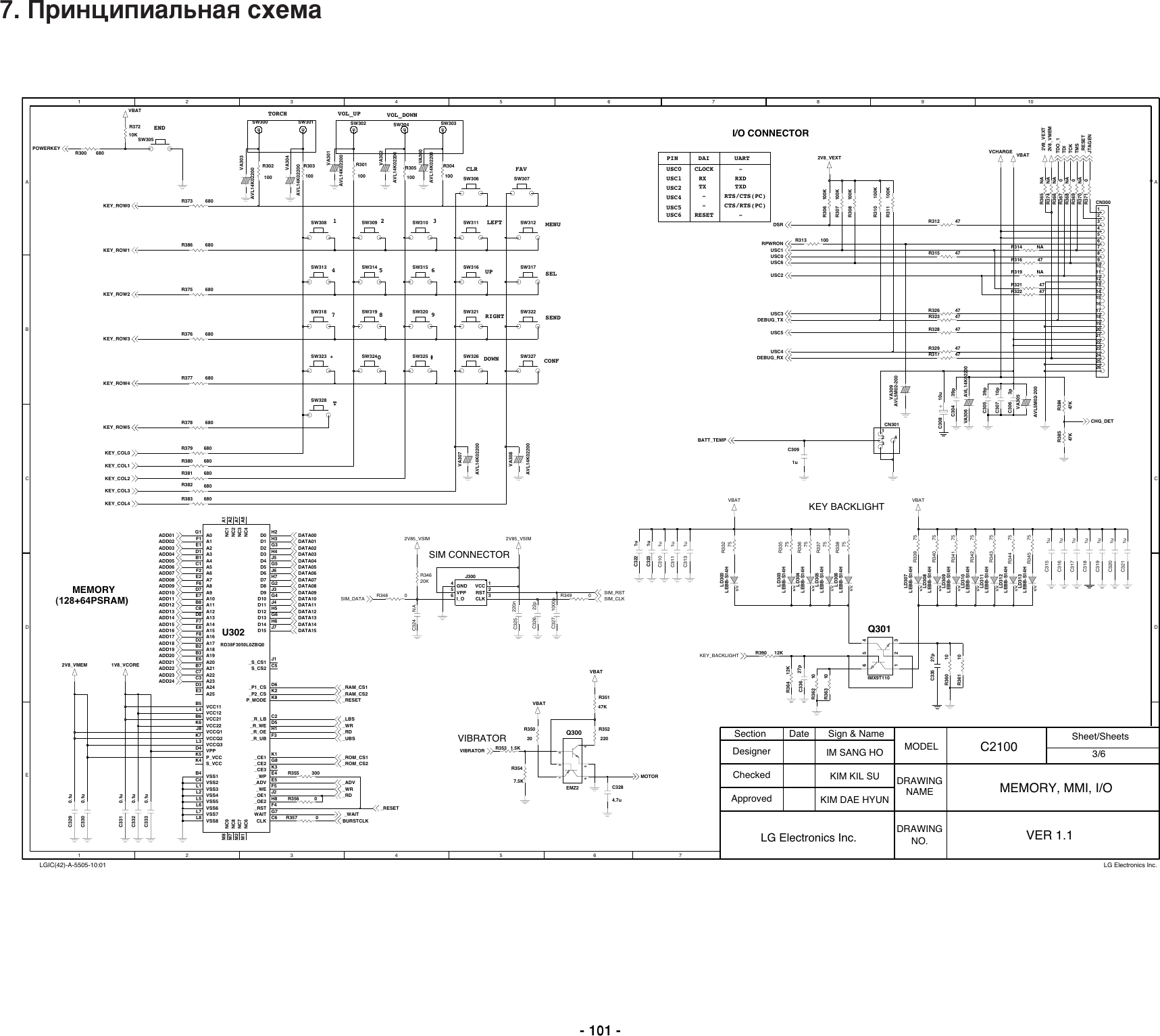 Page 3 of 9 - LG C2100 - Schematics. Www.s-manuals.com. Schematics