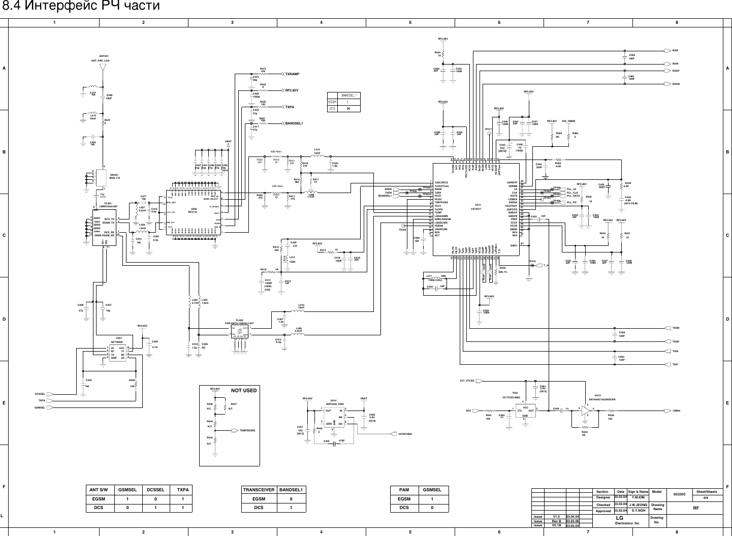 Page 4 of 7 - LG G5220C - Schematics. Www.s-manuals.com. Schematics