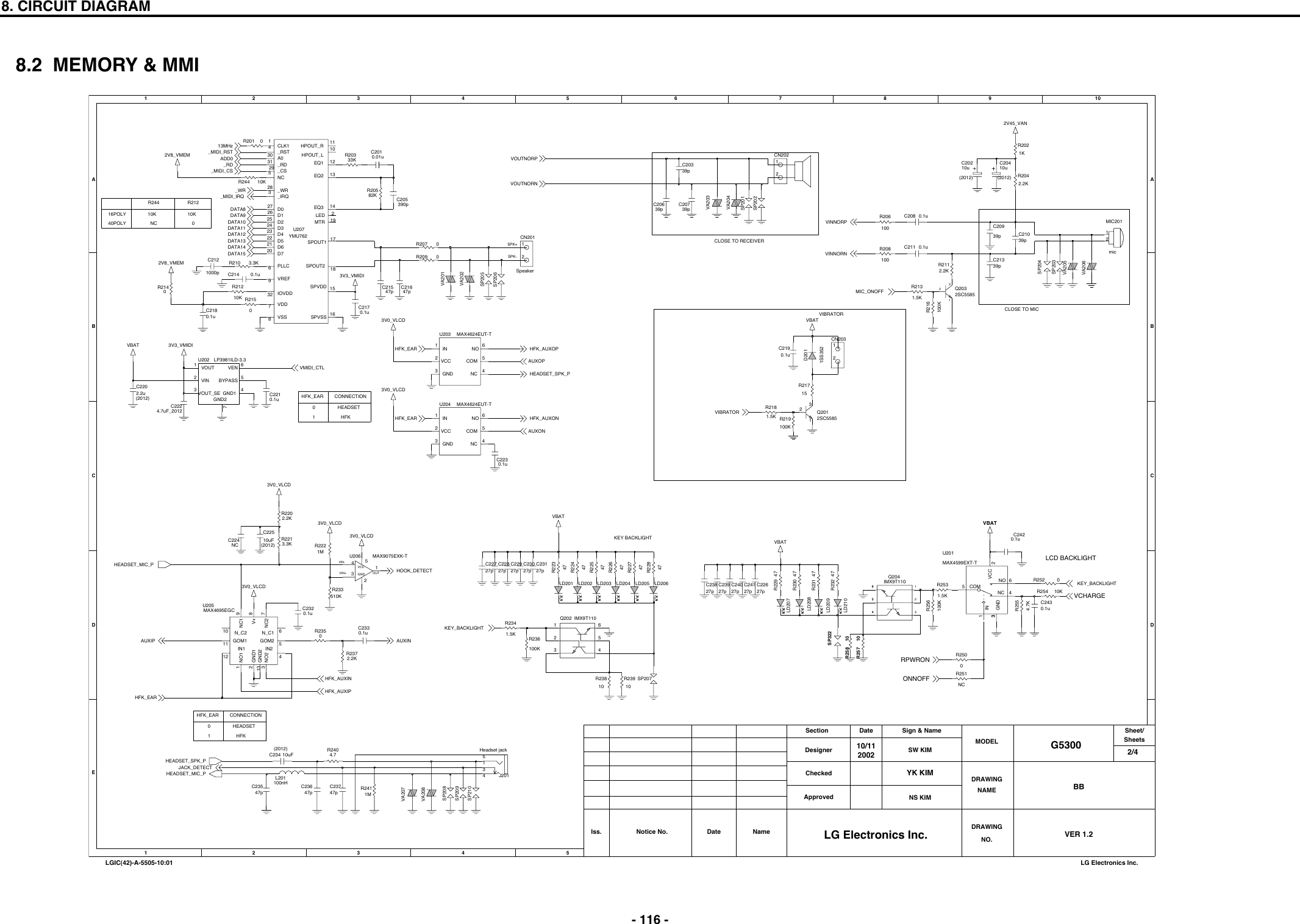 Page 3 of 6 - LG G5300 - Schematics. Www.s-manuals.com. Schematics