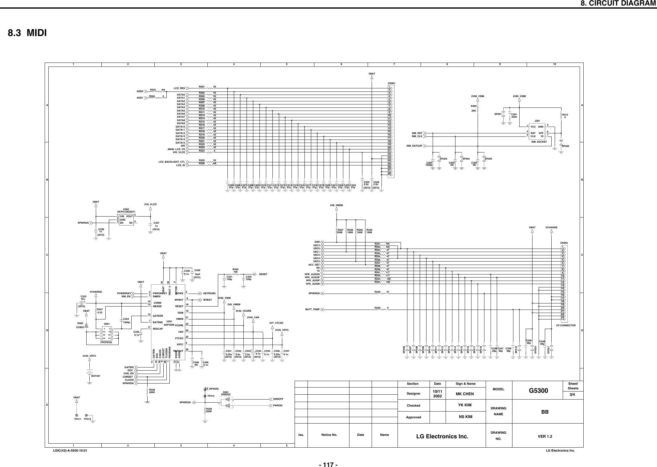 Page 4 of 6 - LG G5300 - Schematics. Www.s-manuals.com. Schematics