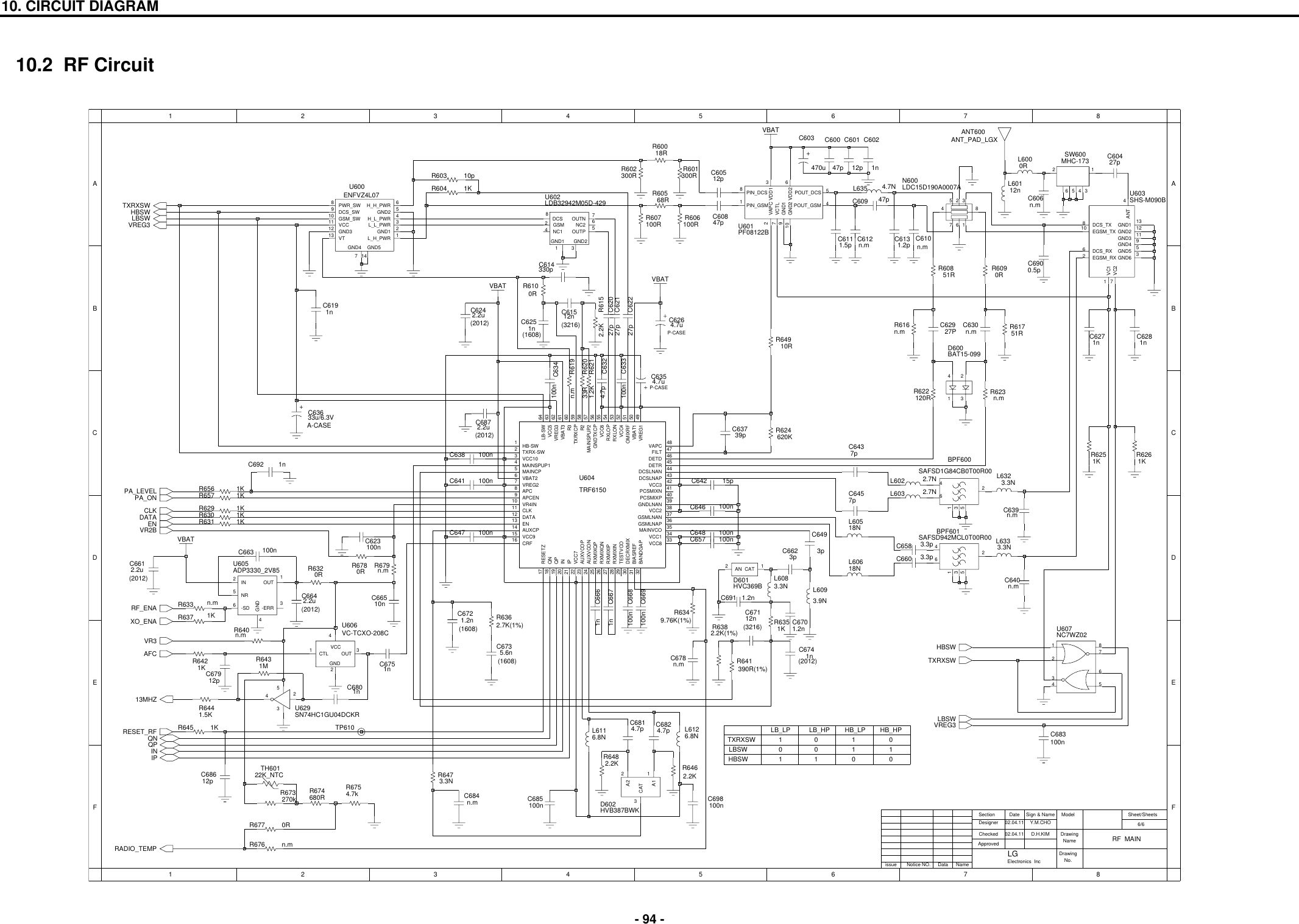 Page 6 of 9 - LG G7020 - Schematics. Www.s-manuals.com. Schematics