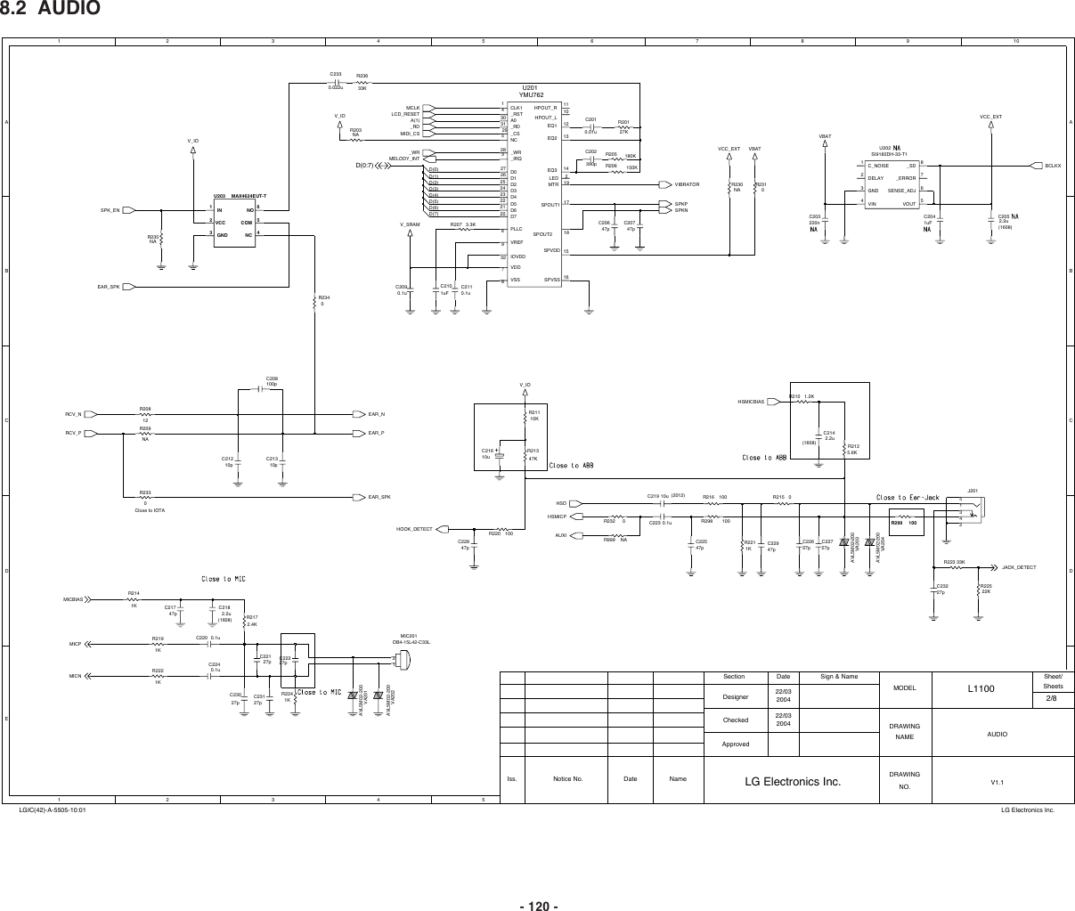 Page 2 of 11 - LG L1100 - Schematics. Www.s-manuals.com. Schematics