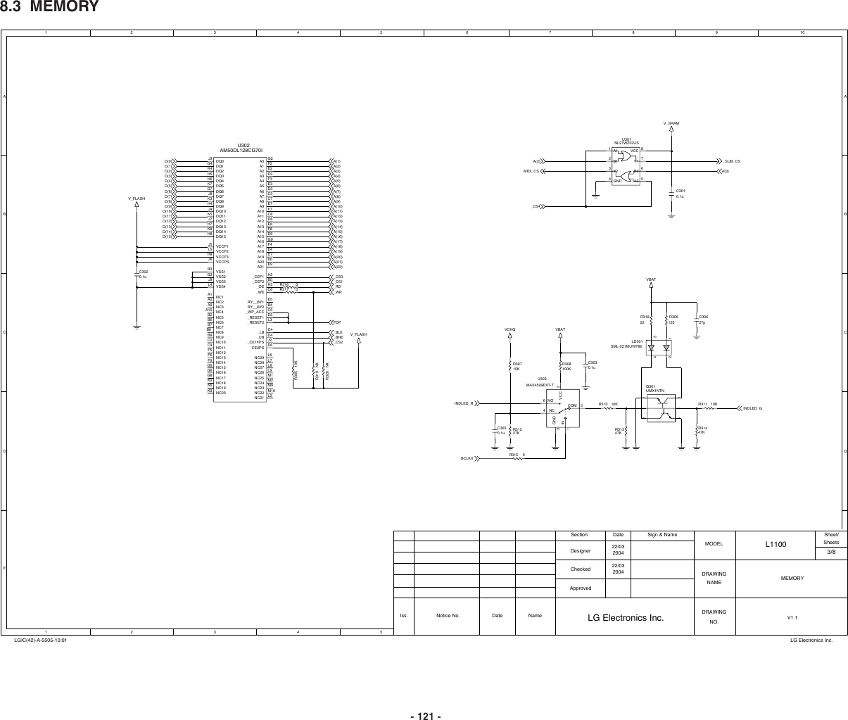 Page 3 of 11 - LG L1100 - Schematics. Www.s-manuals.com. Schematics