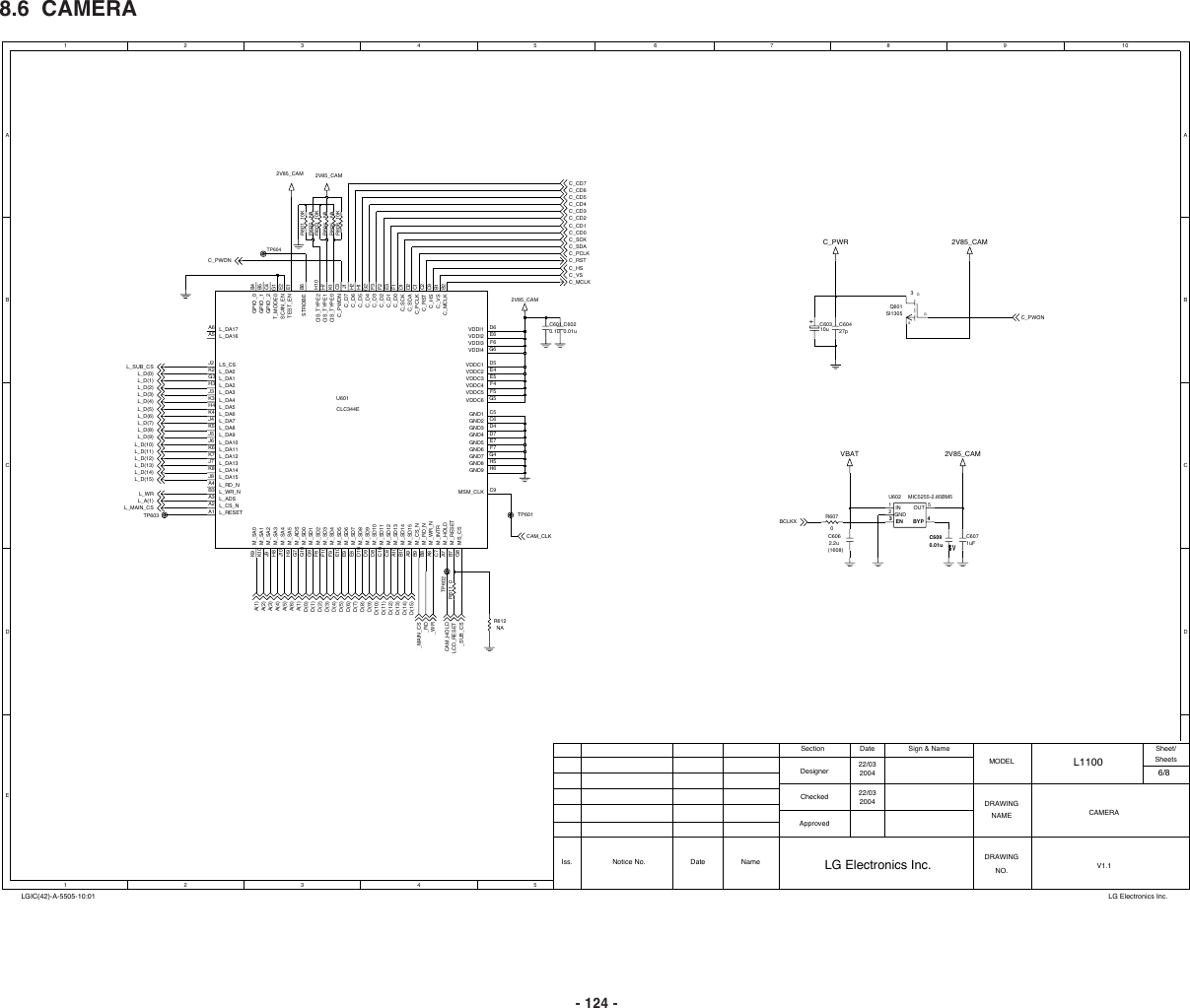 Page 6 of 11 - LG L1100 - Schematics. Www.s-manuals.com. Schematics