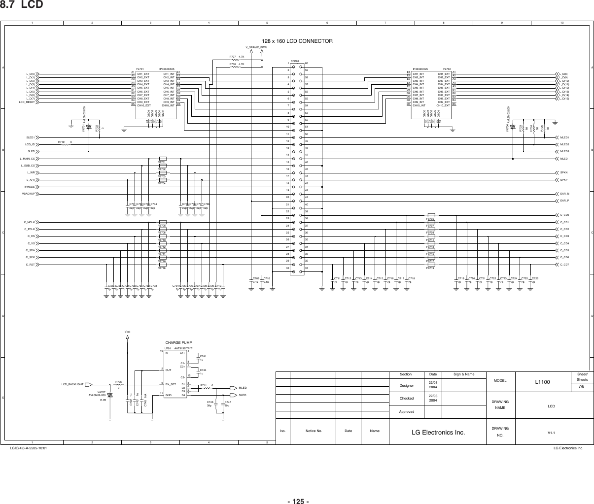 Page 7 of 11 - LG L1100 - Schematics. Www.s-manuals.com. Schematics