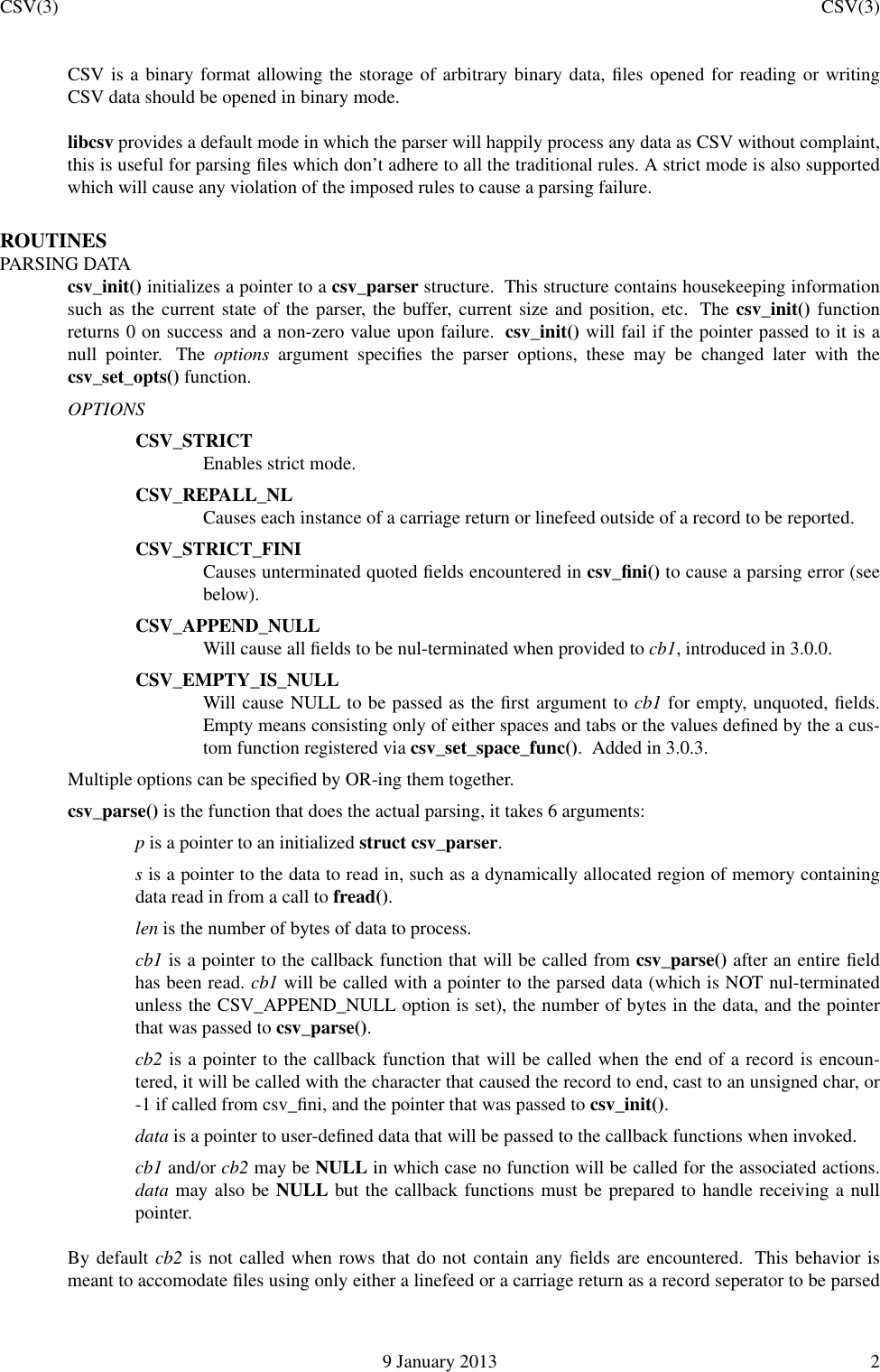 Page 2 of 8 - Libcsv Manual En
