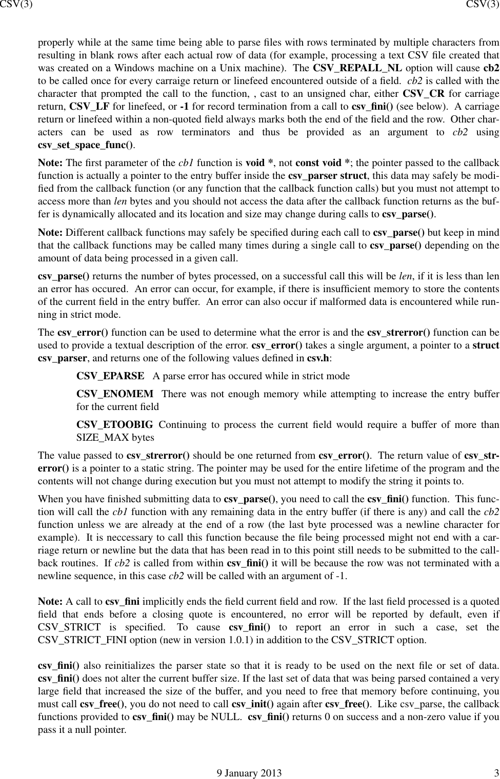 Page 3 of 8 - Libcsv Manual En