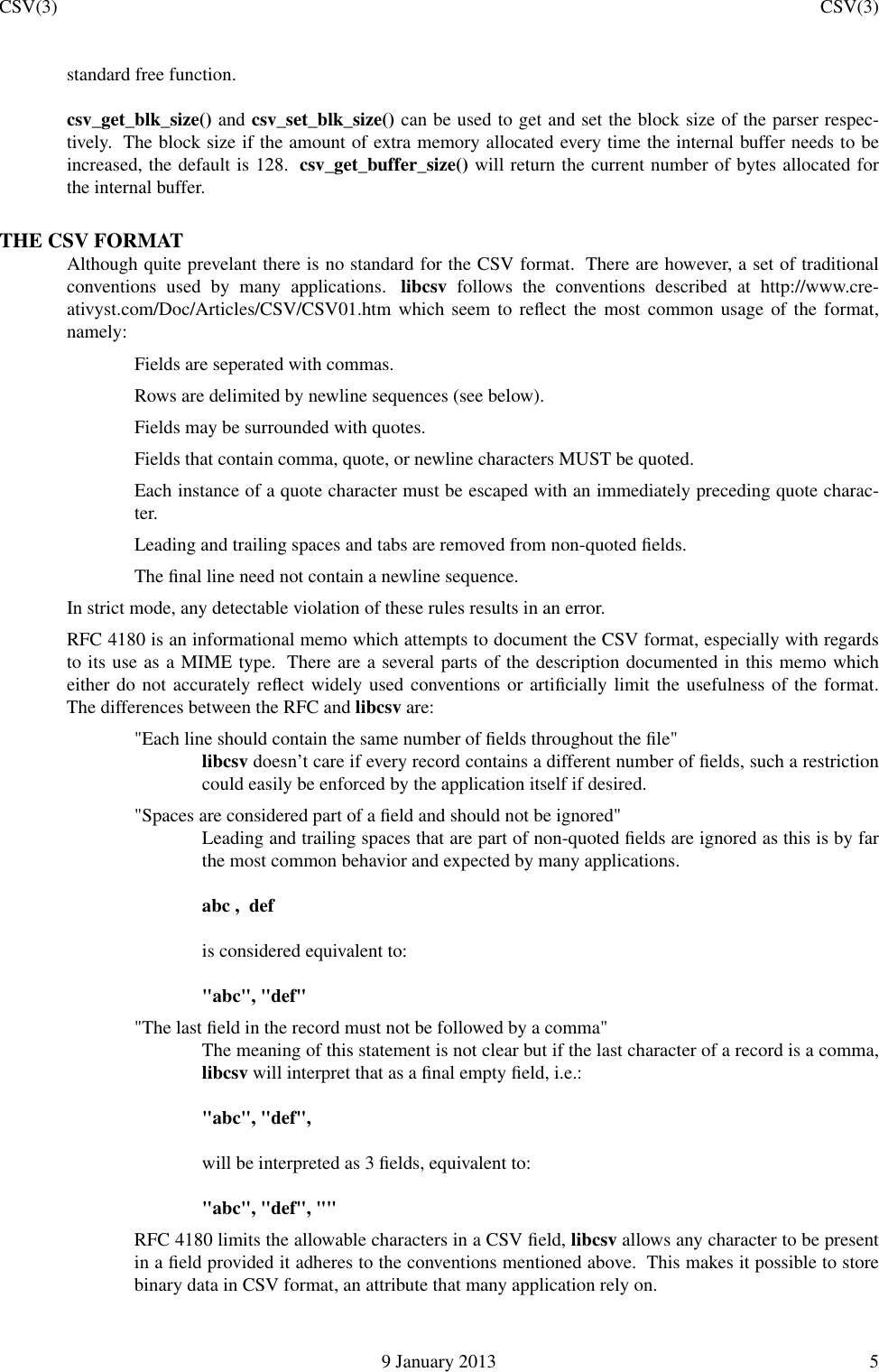 Page 5 of 8 - Libcsv Manual En