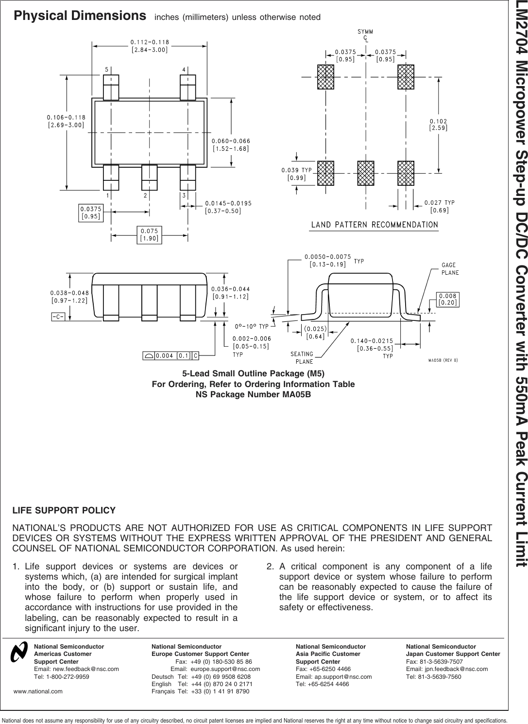 Page 11 of 12 - LM2704 - Datasheet. Www.s-manuals.com. Lm2704mf National