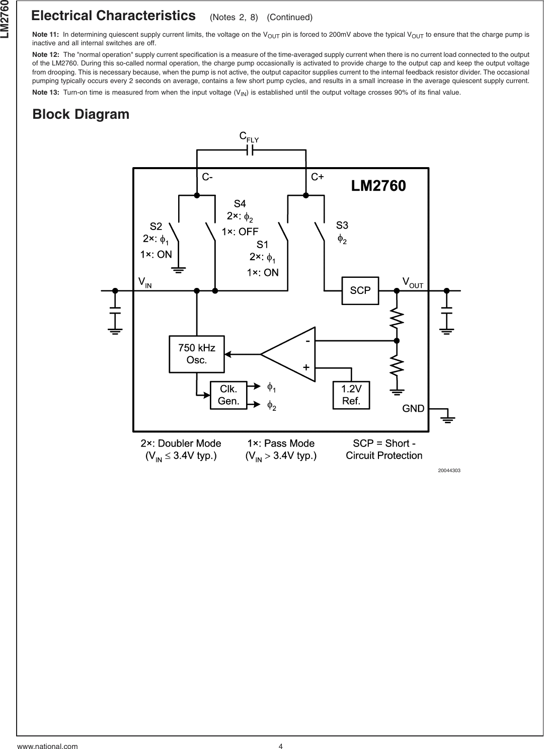 Page 4 of 11 - LM2760 - Datasheet. Www.s-manuals.com. Lm2760m5 National