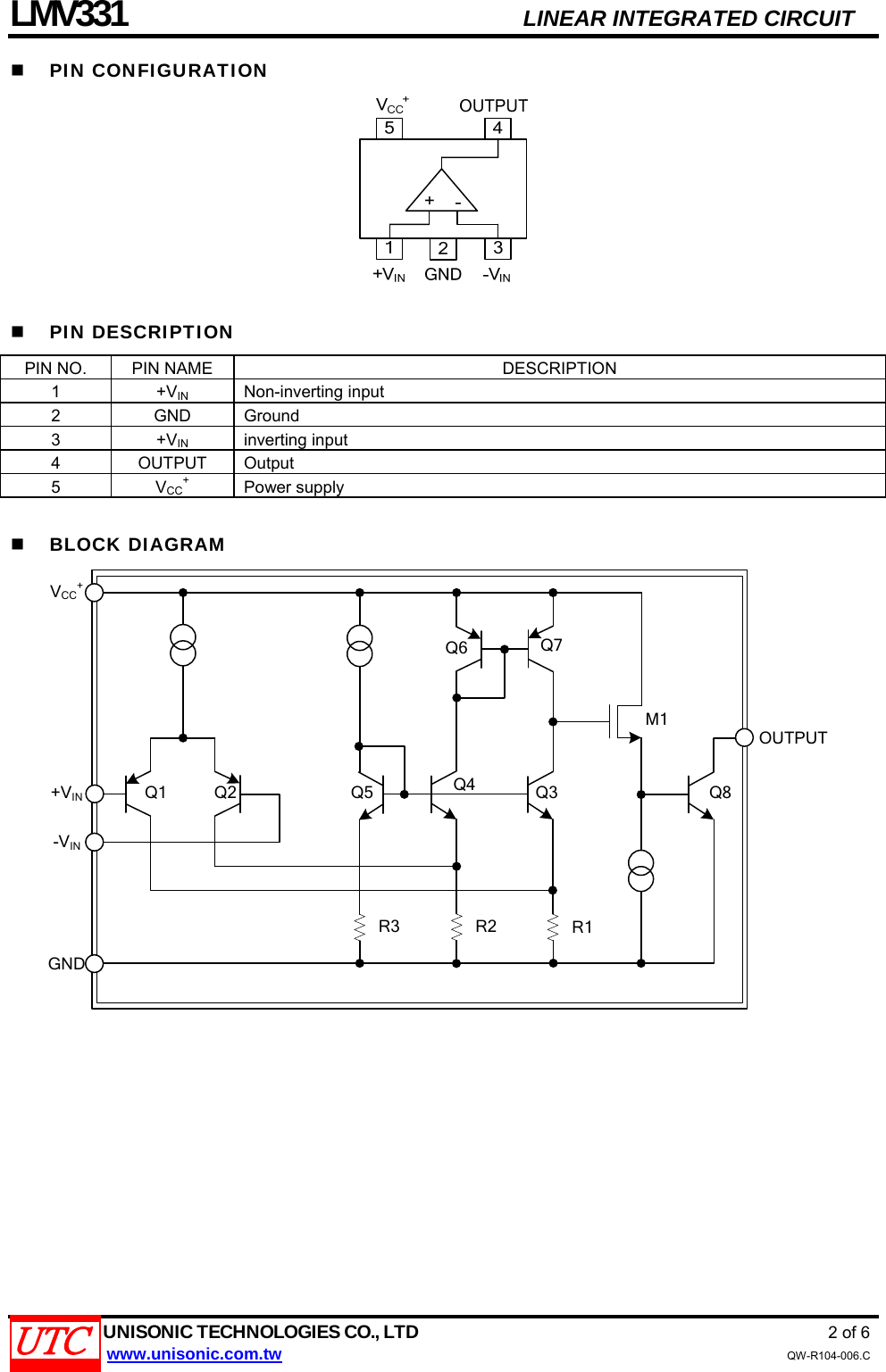 Page 2 of 7 - LMV331 - Datasheet. Www.s-manuals.com. 20150113 Utc