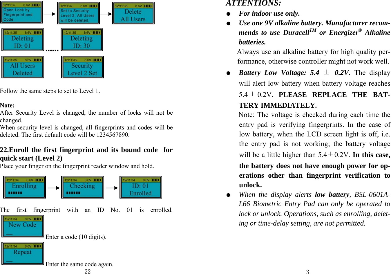 Page 3 of 12 - BSL-0601A-L66  Lock4035-manual
