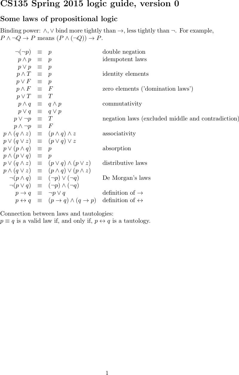 Page 1 of 3 - Logic Guide