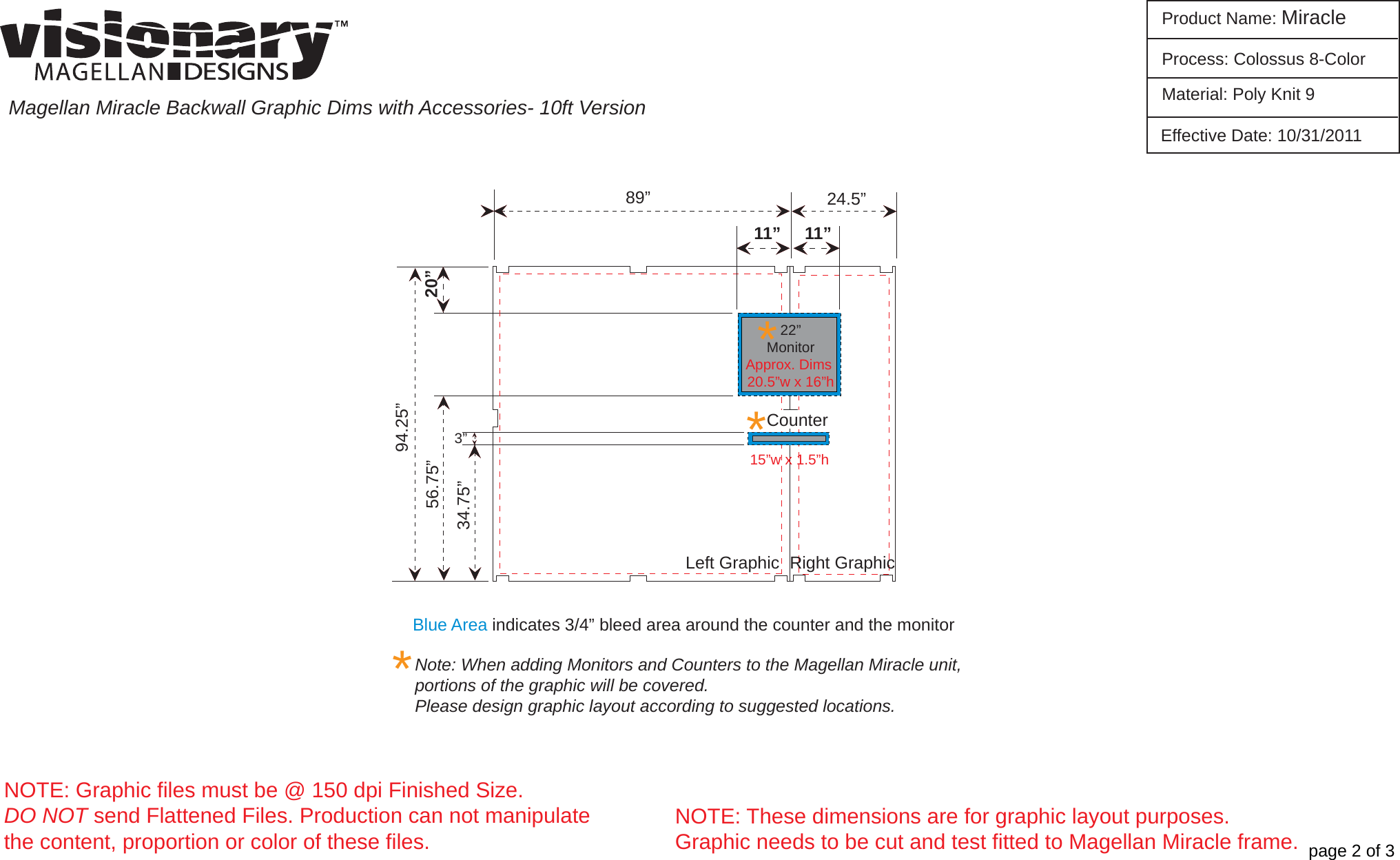 Page 2 of 3 - Miracle Graphic Dims Page 2 Magellan-miracle-10x10-hybrid-display-kit-vk-1064-setup-instructions