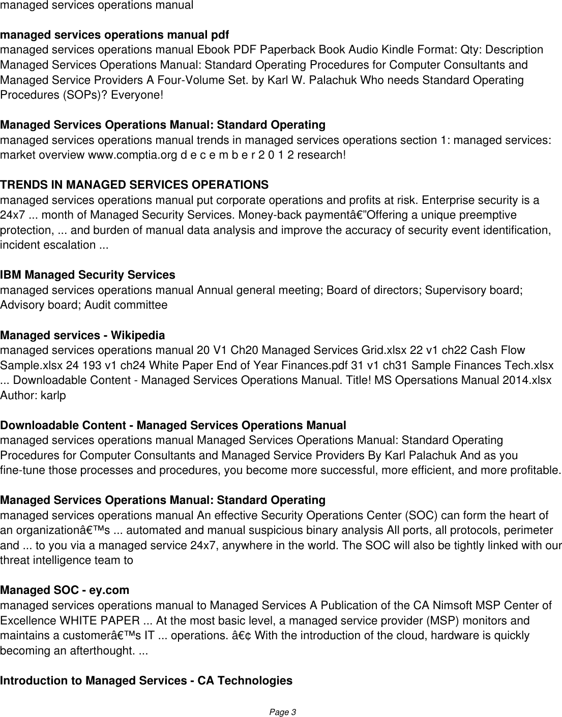 Page 3 of 9 - Managed Services Operations Manual
