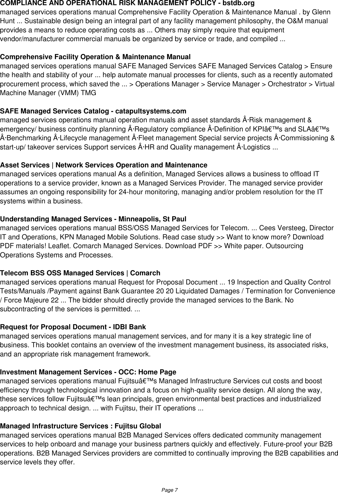 Page 7 of 9 - Managed Services Operations Manual