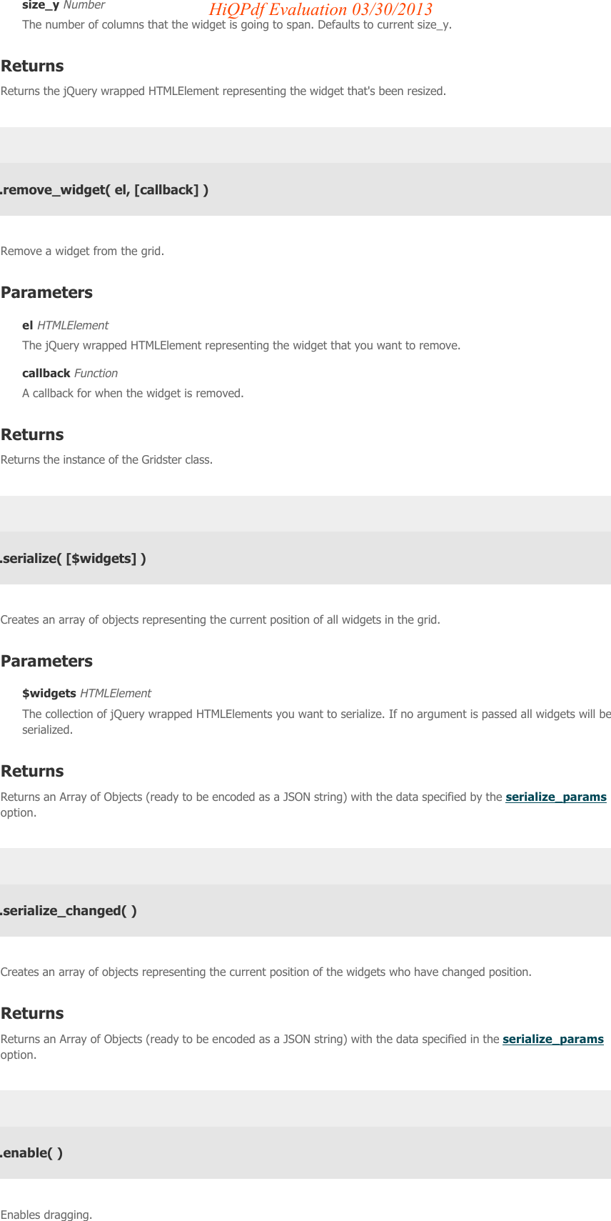 Page 5 of 7 - Gridster.js Manual