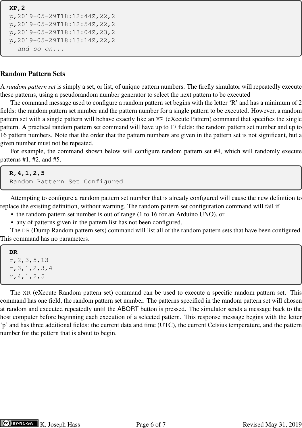 Page 6 of 7 - Firefly Simulator User's Manual