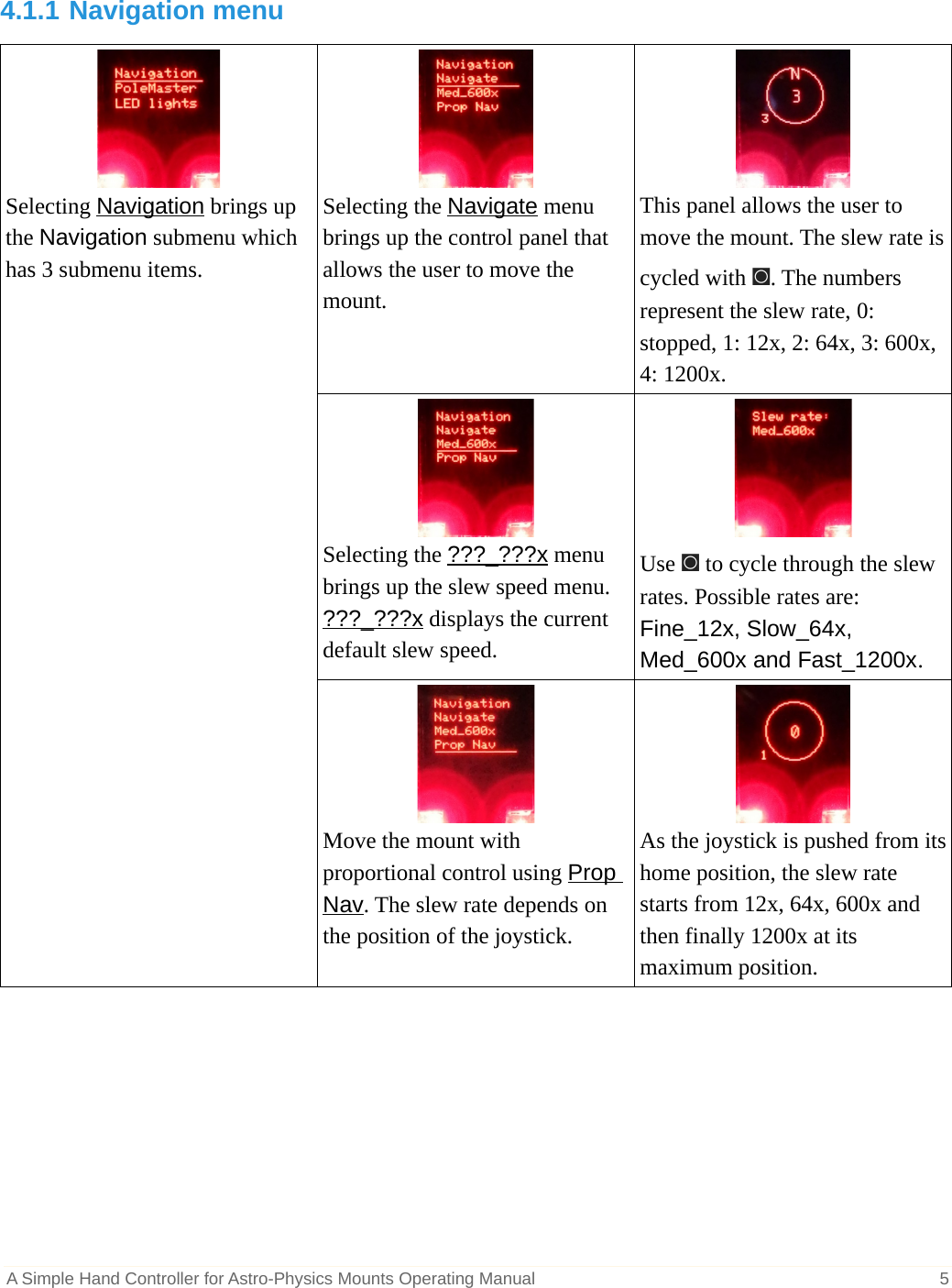 Page 5 of 7 - A Simple Hand Controller For Astro-Physics Mounts Operating Manual