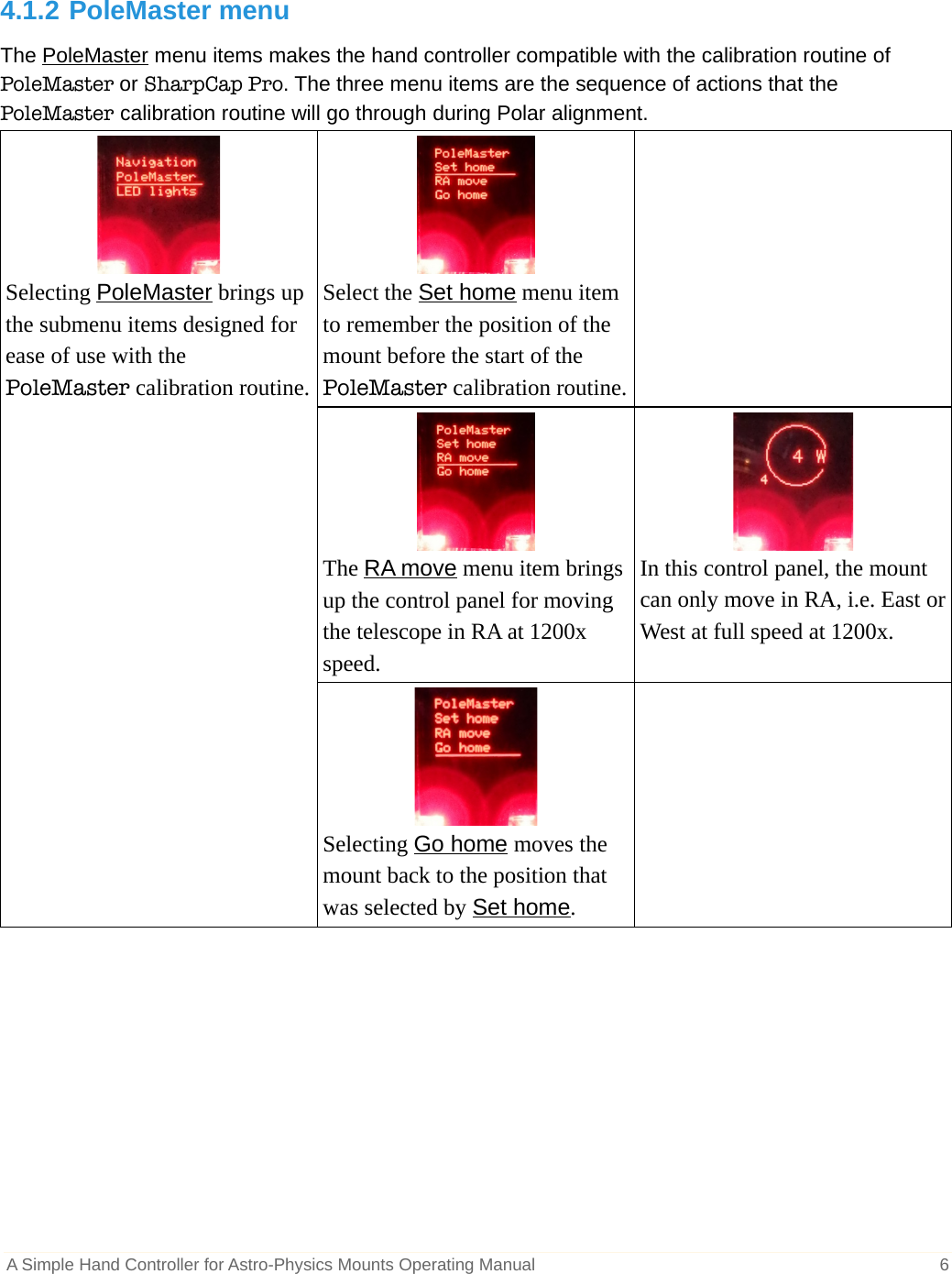 Page 6 of 7 - A Simple Hand Controller For Astro-Physics Mounts Operating Manual