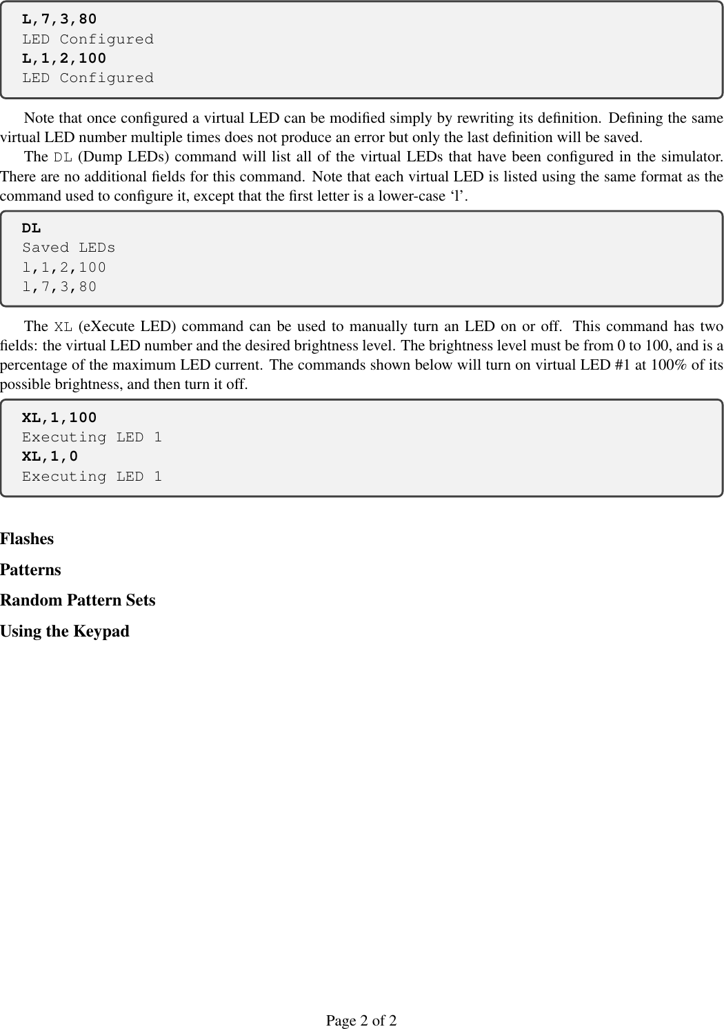 Page 2 of 2 - Firefly Simulator User's Manual