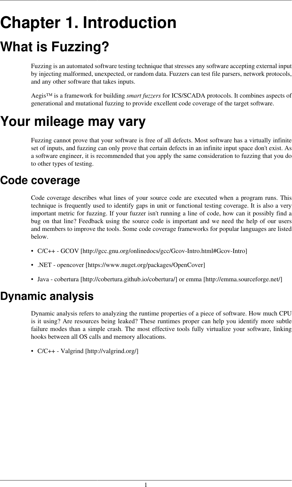 Page 4 of 10 - Aegis™ Platform - User Manual 0.1.0