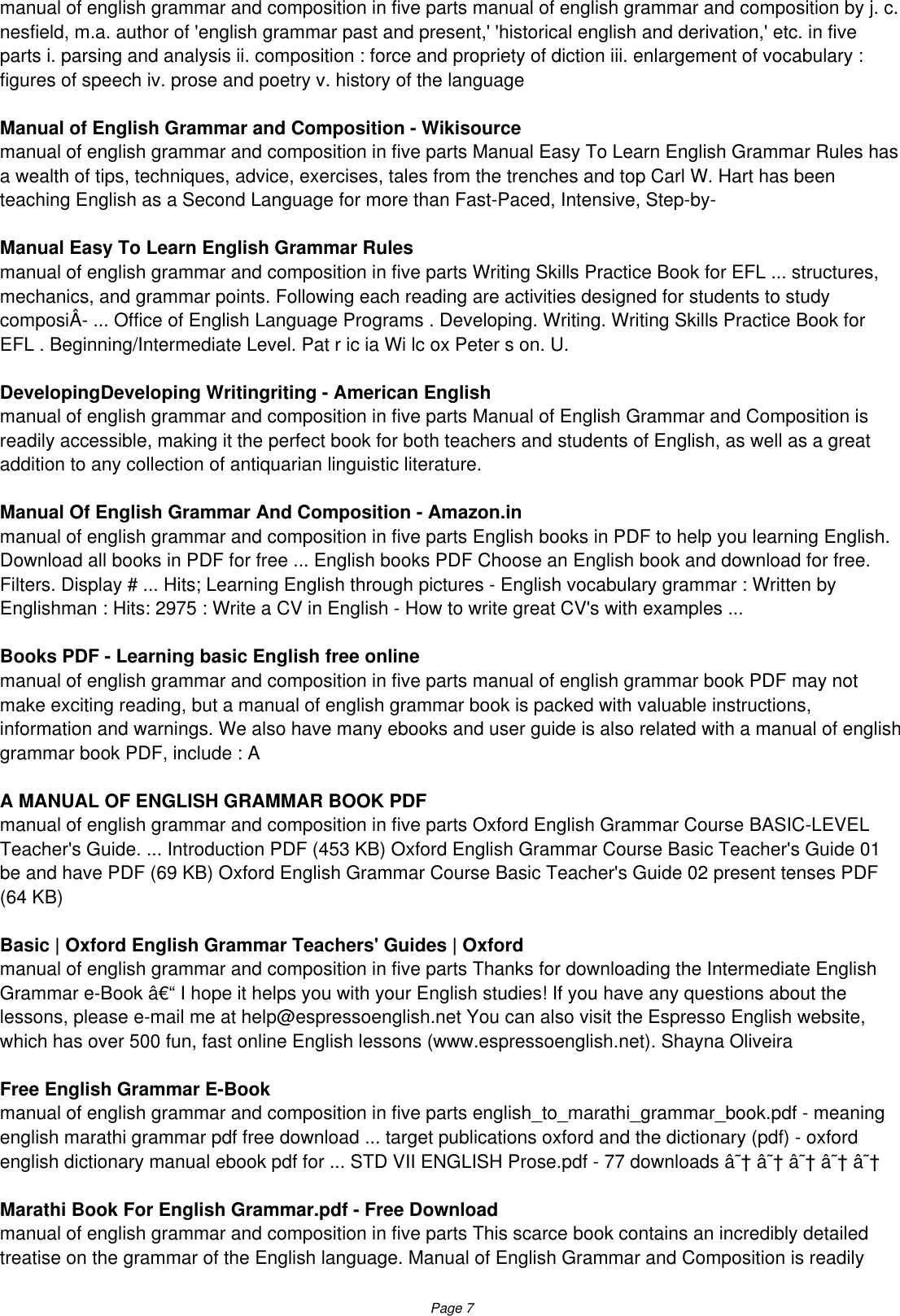 Page 7 of 9 - Manual Of English Grammar And Composition In Five Parts