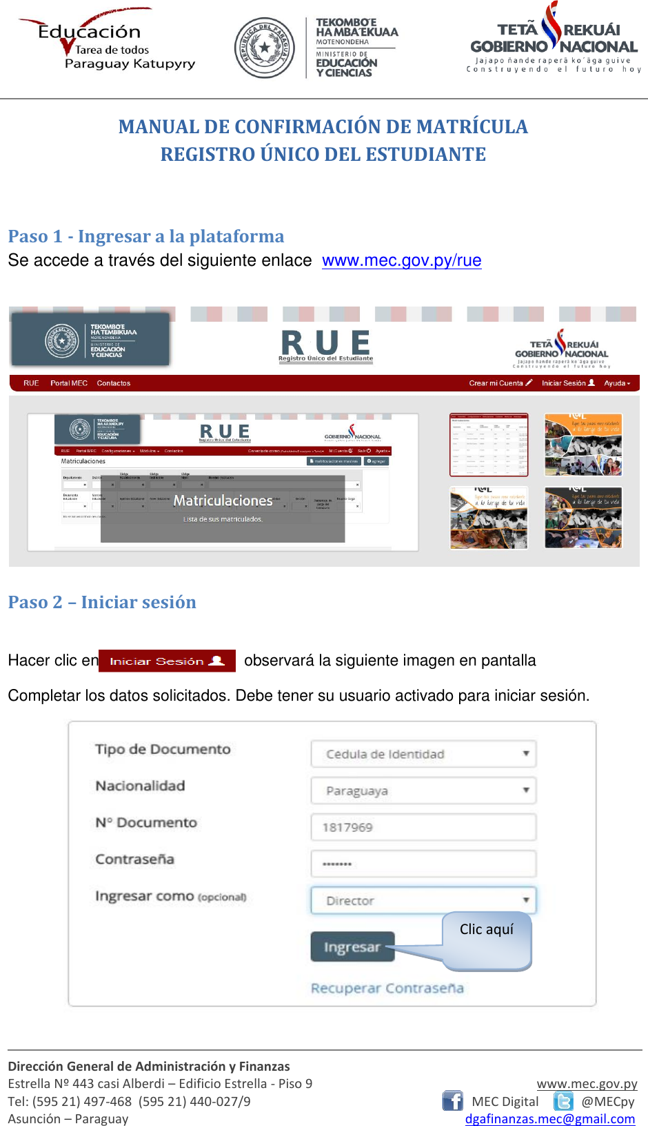 Page 1 of 6 - Manual Rue Confirmacion Matricula