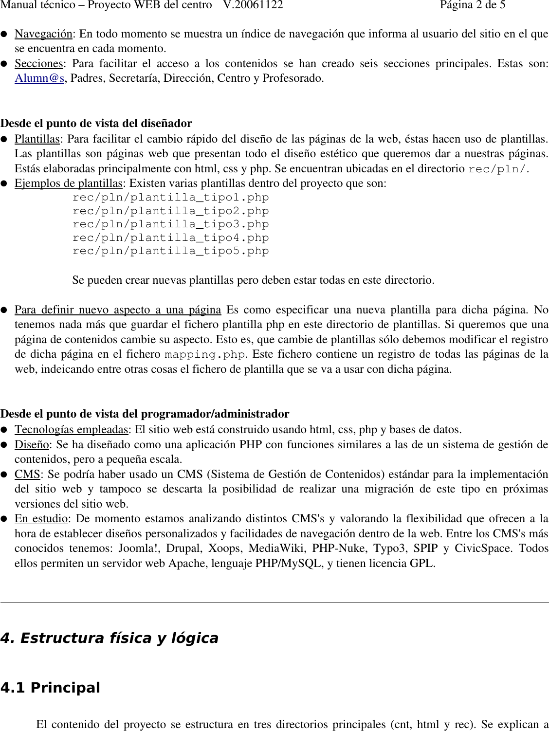 Page 2 of 5 - Manual Tecnico Web