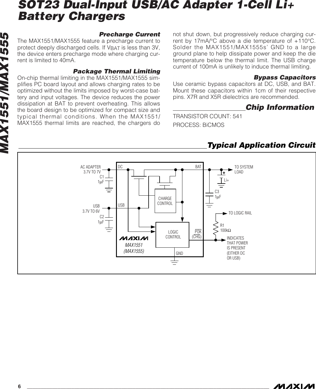 Page 6 of 9 - MAX1551, MAX1555 - Datasheet. Www.s-manuals.com. R0 Maxim