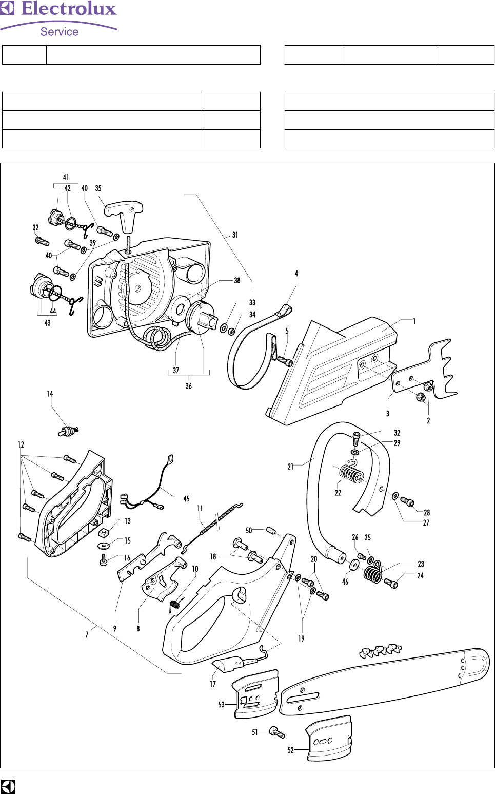 Ipl Mcculloch Pm46 Ii Prefix 01 03 02 Chain Saw Electrolux Pro Mac 54 Cc Mccullochpromac46ii