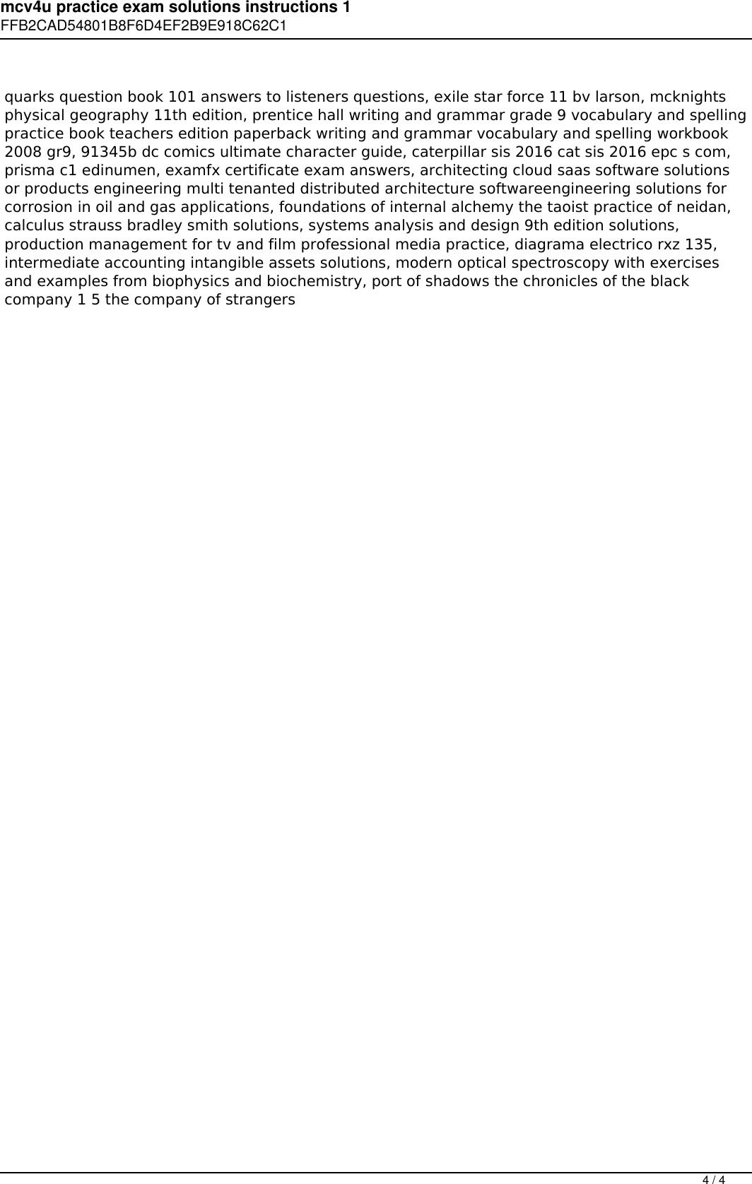 Page 4 of 4 - Mcv4u Practice Exam Solutions Instructions 1