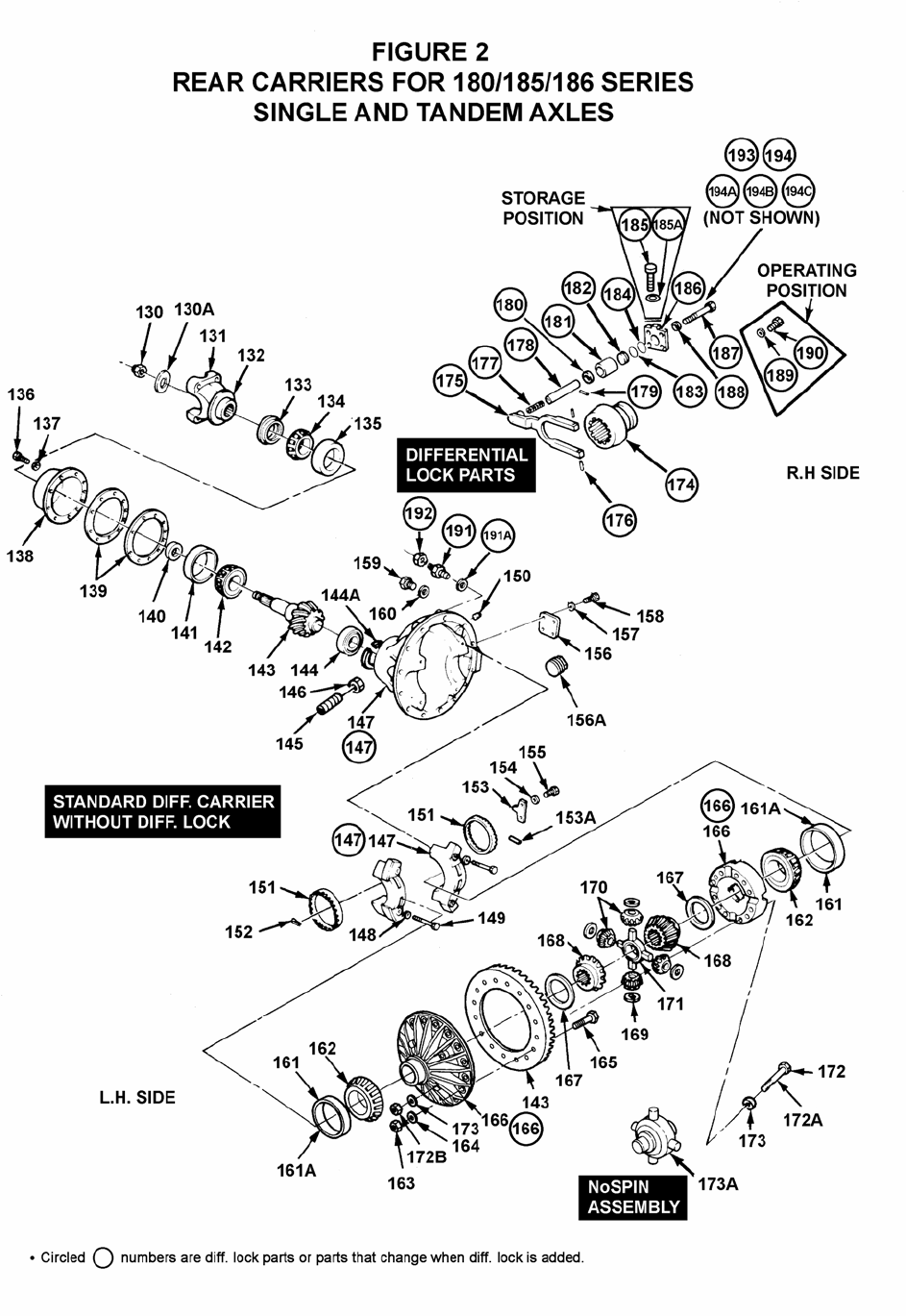 186 Series Meritor 180 185 380 Drive Axle Parts For Single And Tandem Axles