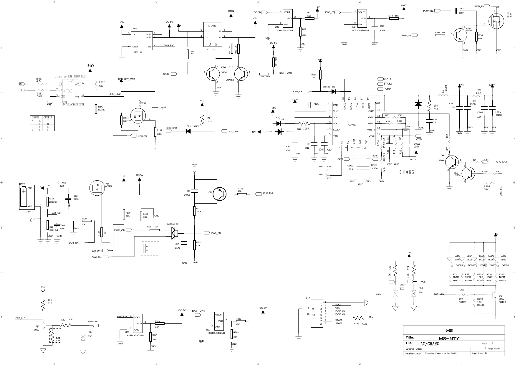 Page 1 of 12 - MSI MS-N7Y1 - Schematics. Www.s-manuals.com. R0.1 Schematics