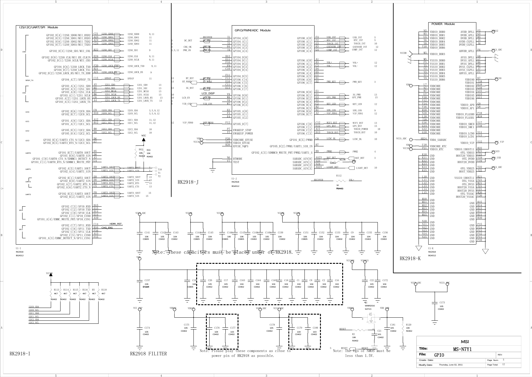 Page 4 of 12 - MSI MS-N7Y1 - Schematics. Www.s-manuals.com. R0.1 Schematics