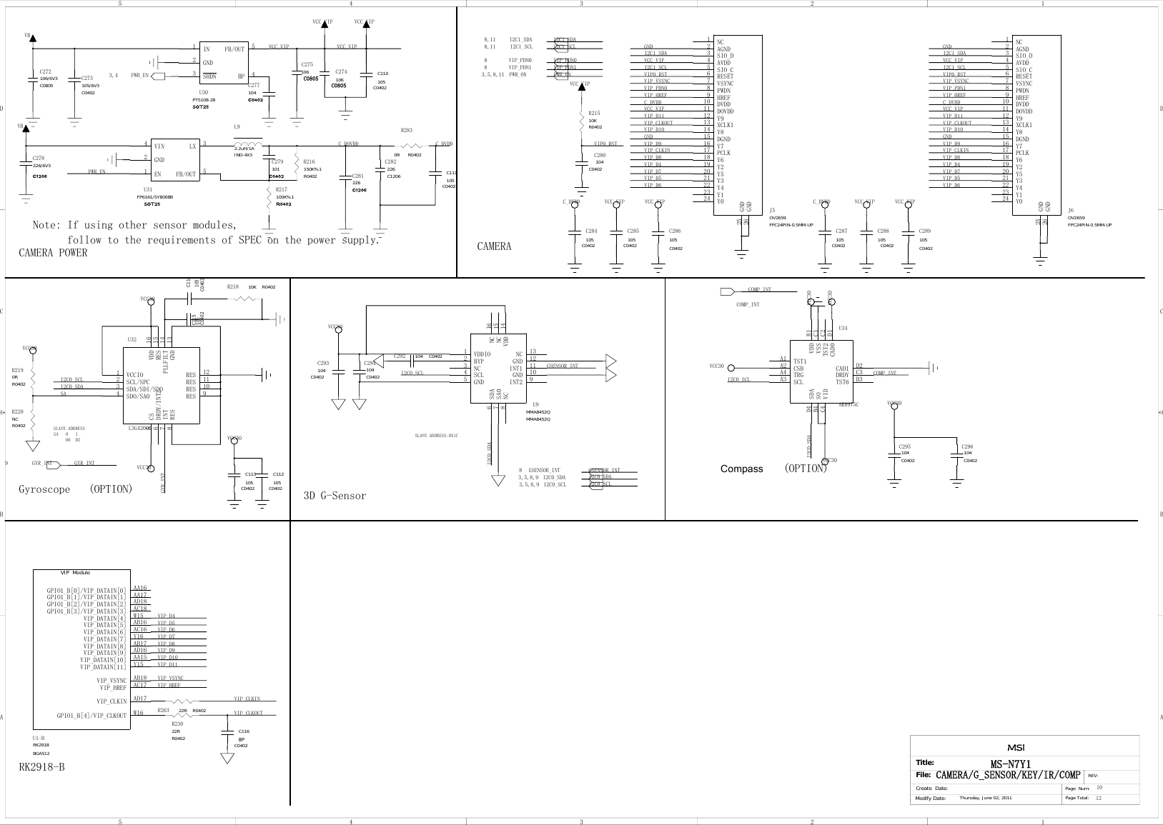 Page 9 of 12 - MSI MS-N7Y1 - Schematics. Www.s-manuals.com. R0.1 Schematics