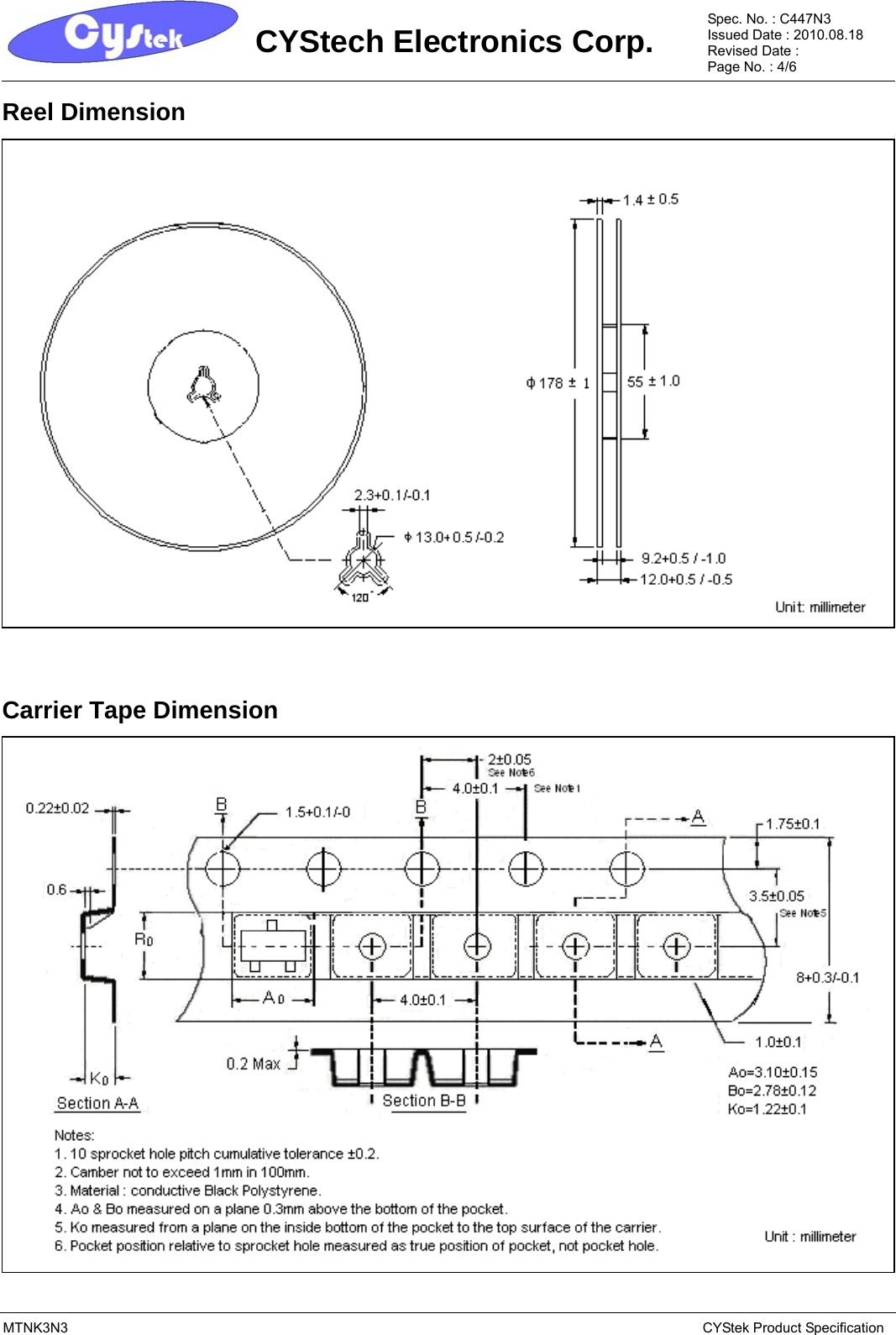 Page 4 of 7 - MTNK3N3 - Datasheet. Www.s-manuals.com. Cystek
