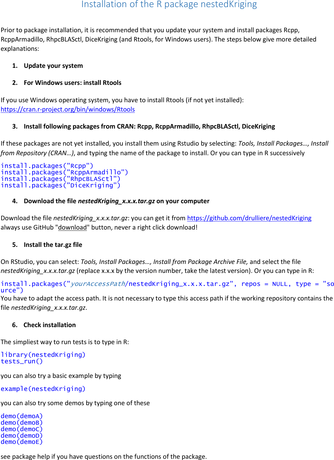 NestedKriging_InstallationInstructionsx Nested Kriging Installation ...