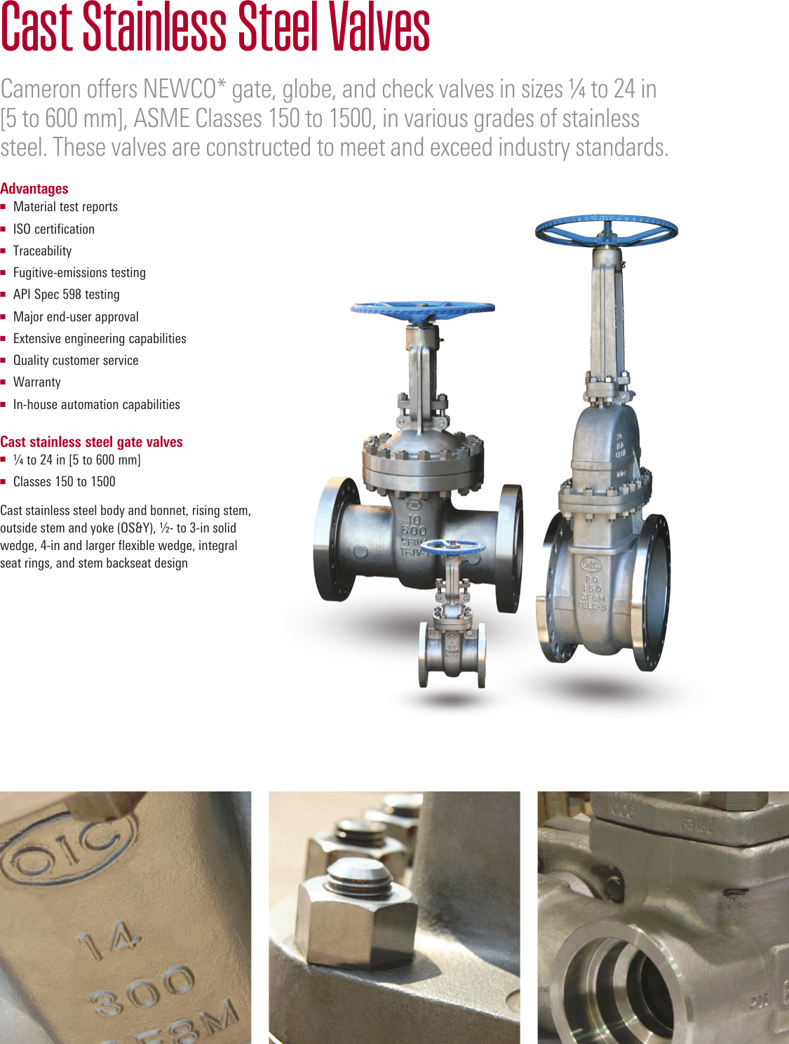 Cast Stainless Steel Valves Newco Brochure