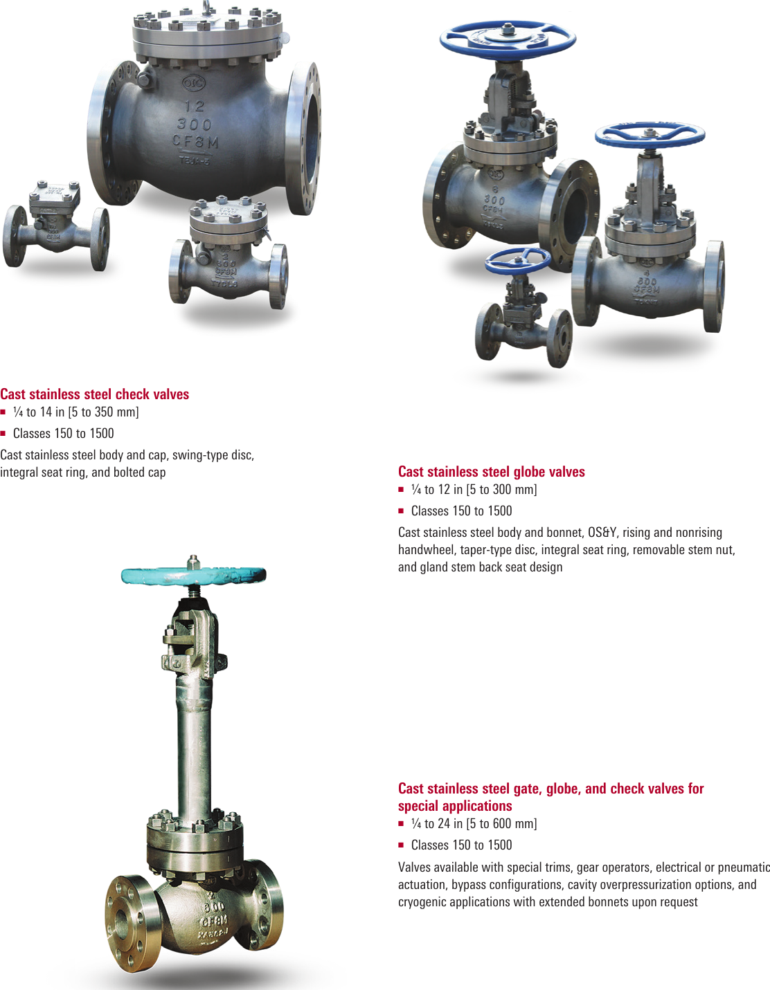 Cast Stainless Steel Valves Newco brochure
