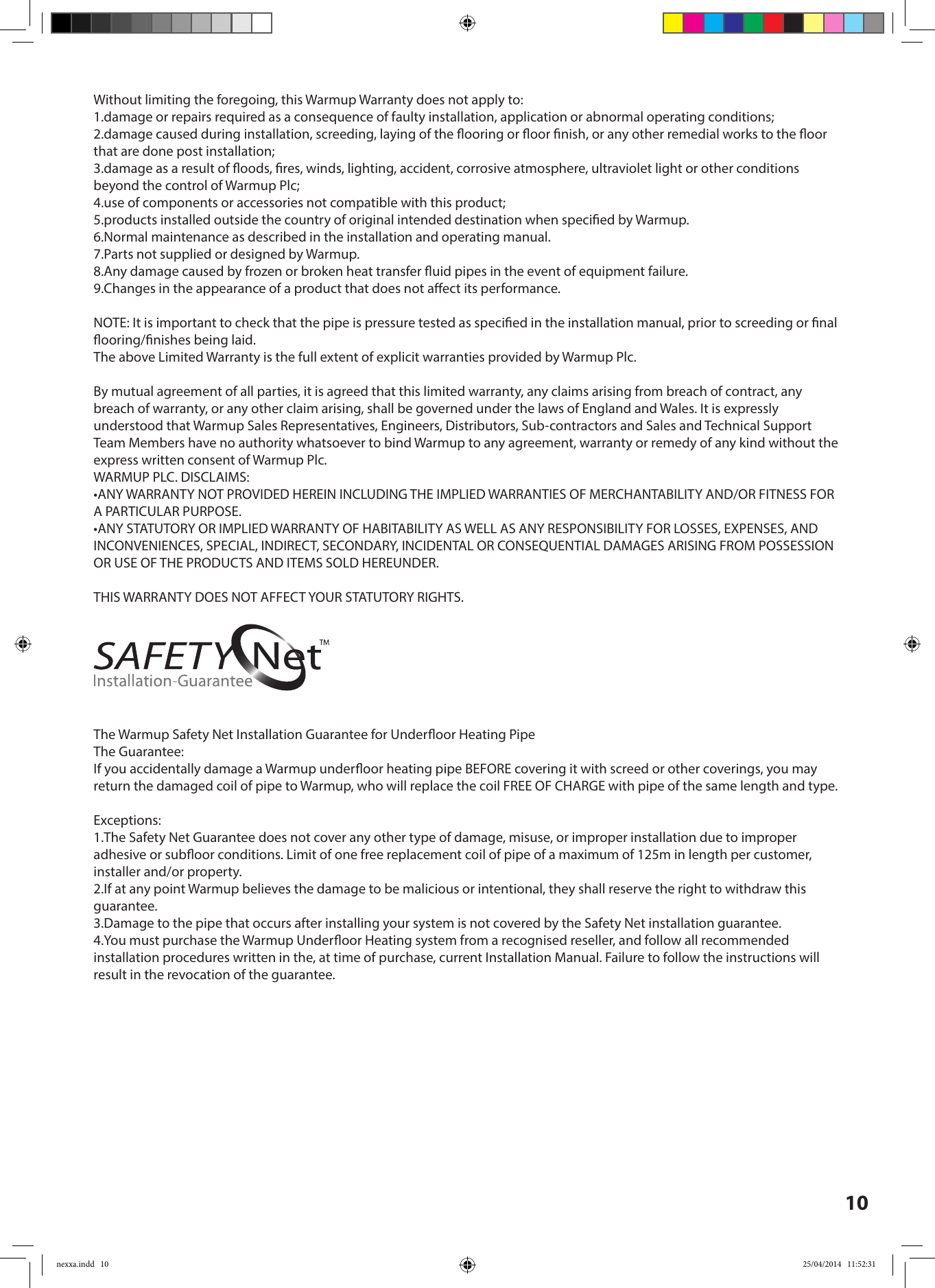 Page 10 of 12 - Nexxa Nexxa-installation-manual