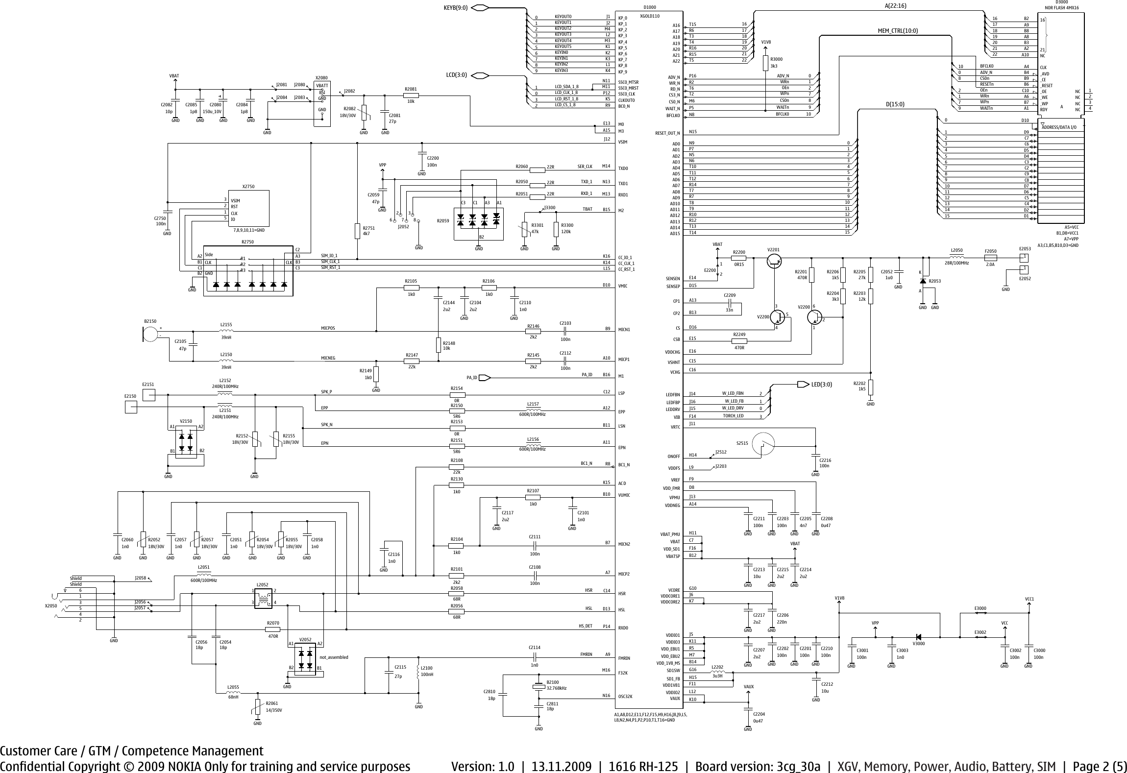 Page 2 of 6 - Nokia 1616 RH-125 - Service Schematics. Www.s-manuals.com. Schematics V1.0