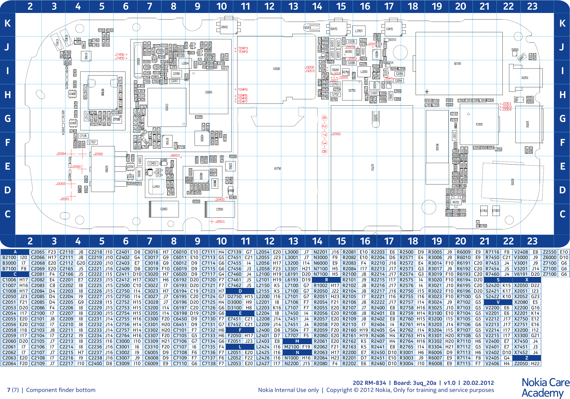 Page 7 of 8 - Nokia 202 RM-834 - Service Schematics. Www.s-manuals.com. Schematics V1.0
