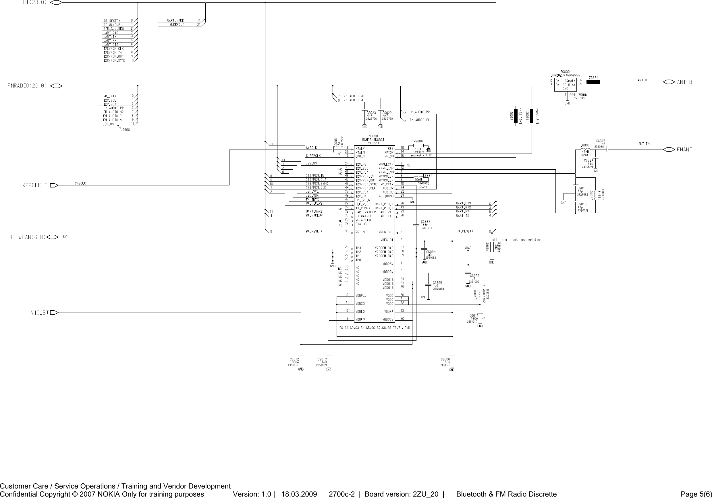 Page 5 of 7 - Nokia 2700c-2 RM-561 - Service Schematics. Www.s-manuals.com. Schematics V1.0