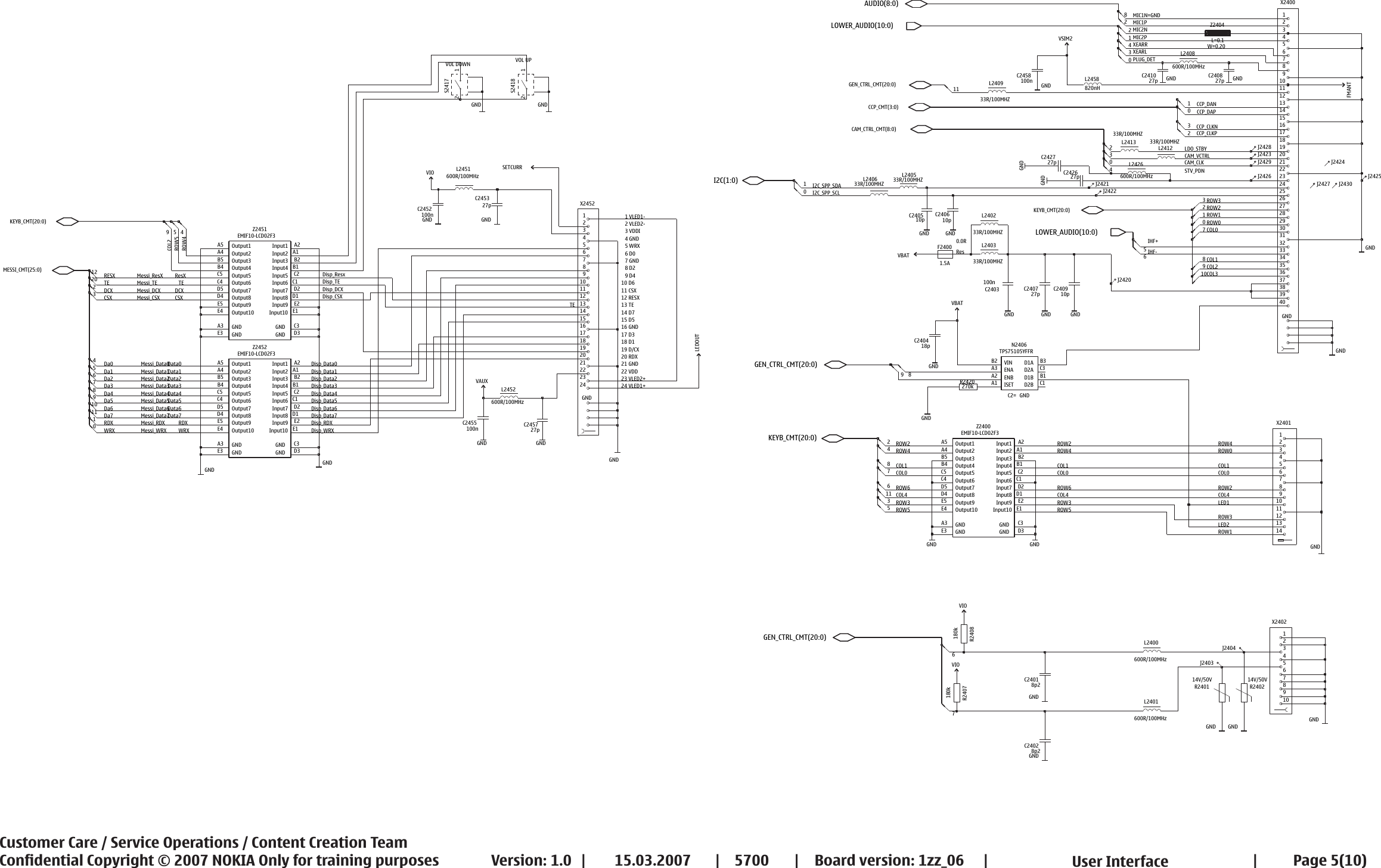 Page 5 of 10 - Nokia 5700 Rm-230 Service Schematics