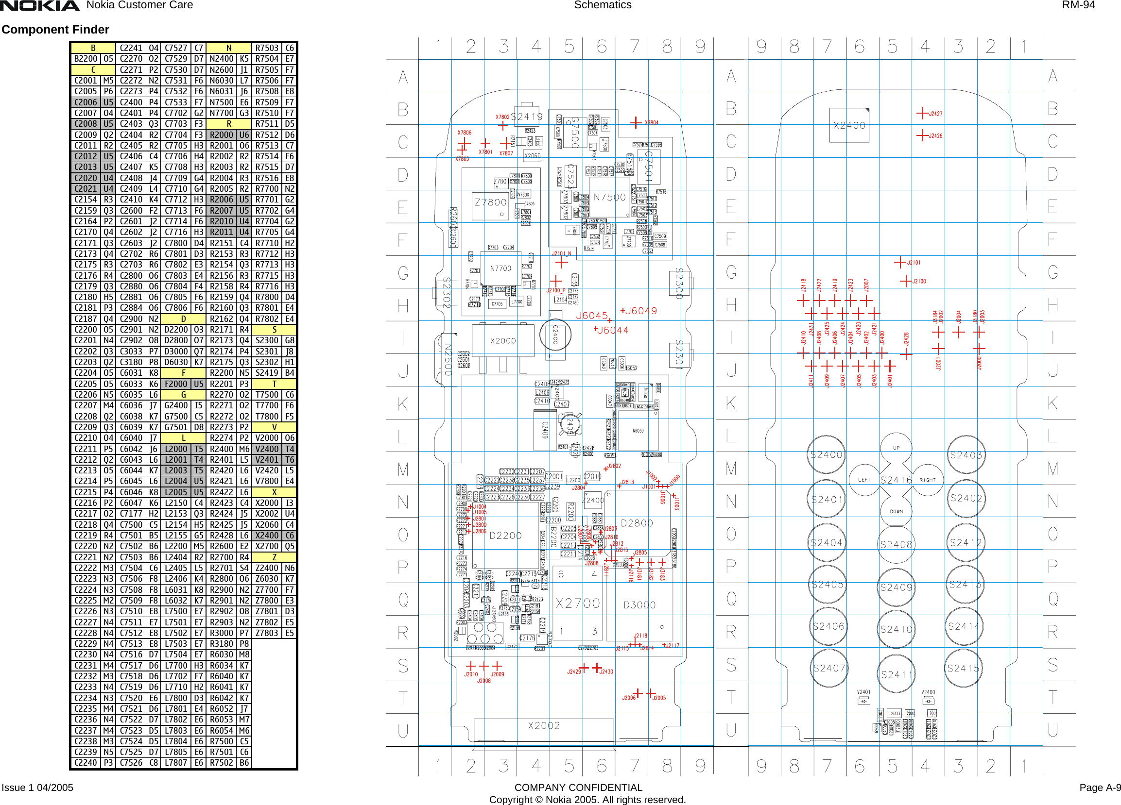 Page 9 of 9 - 08-rm94-schem Nokia 6021 Rm-94 Schematics